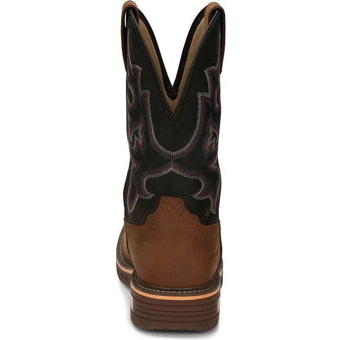 Justin Men's Resistor 11 Nano Comp Toe Western Work Boot -Brown- CR4012