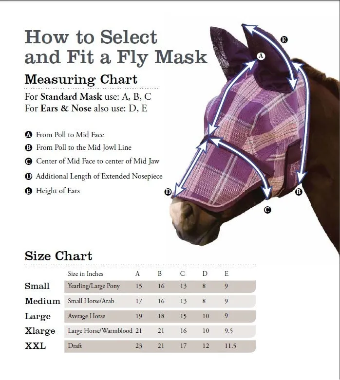 Kensington Protective Products Fly Mask With Ears And Removable Nose