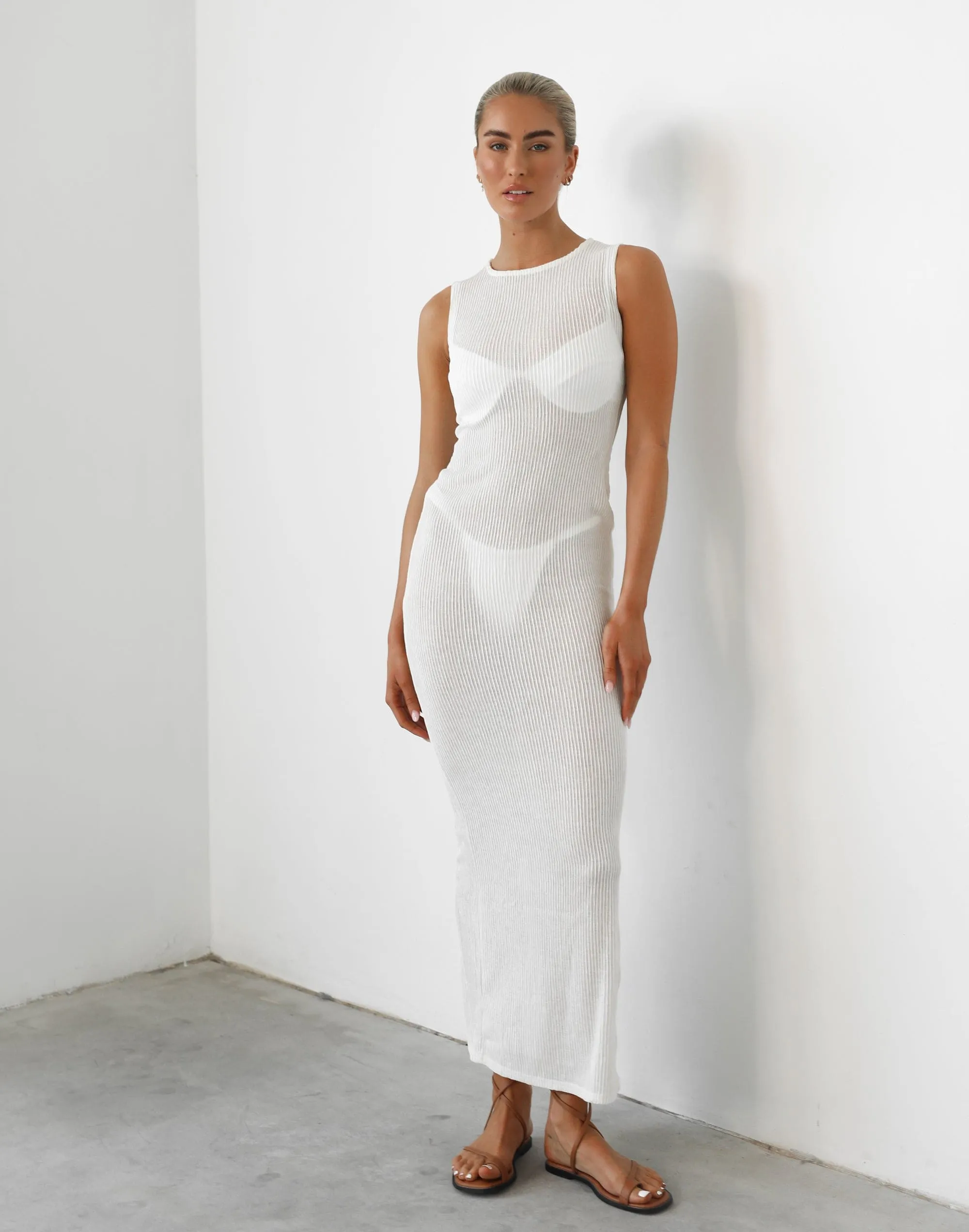 Kinetic Maxi Dress (White)