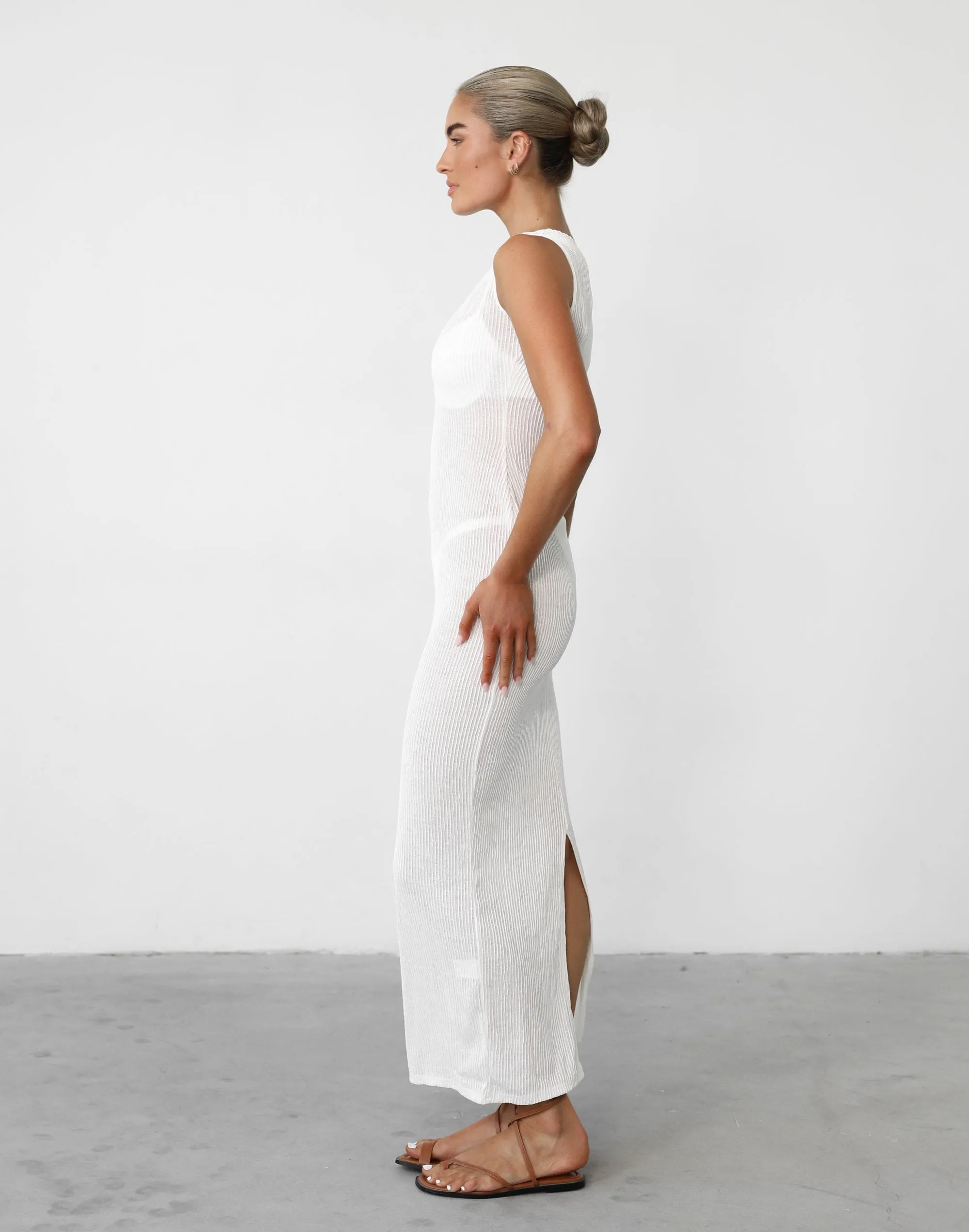 Kinetic Maxi Dress (White)