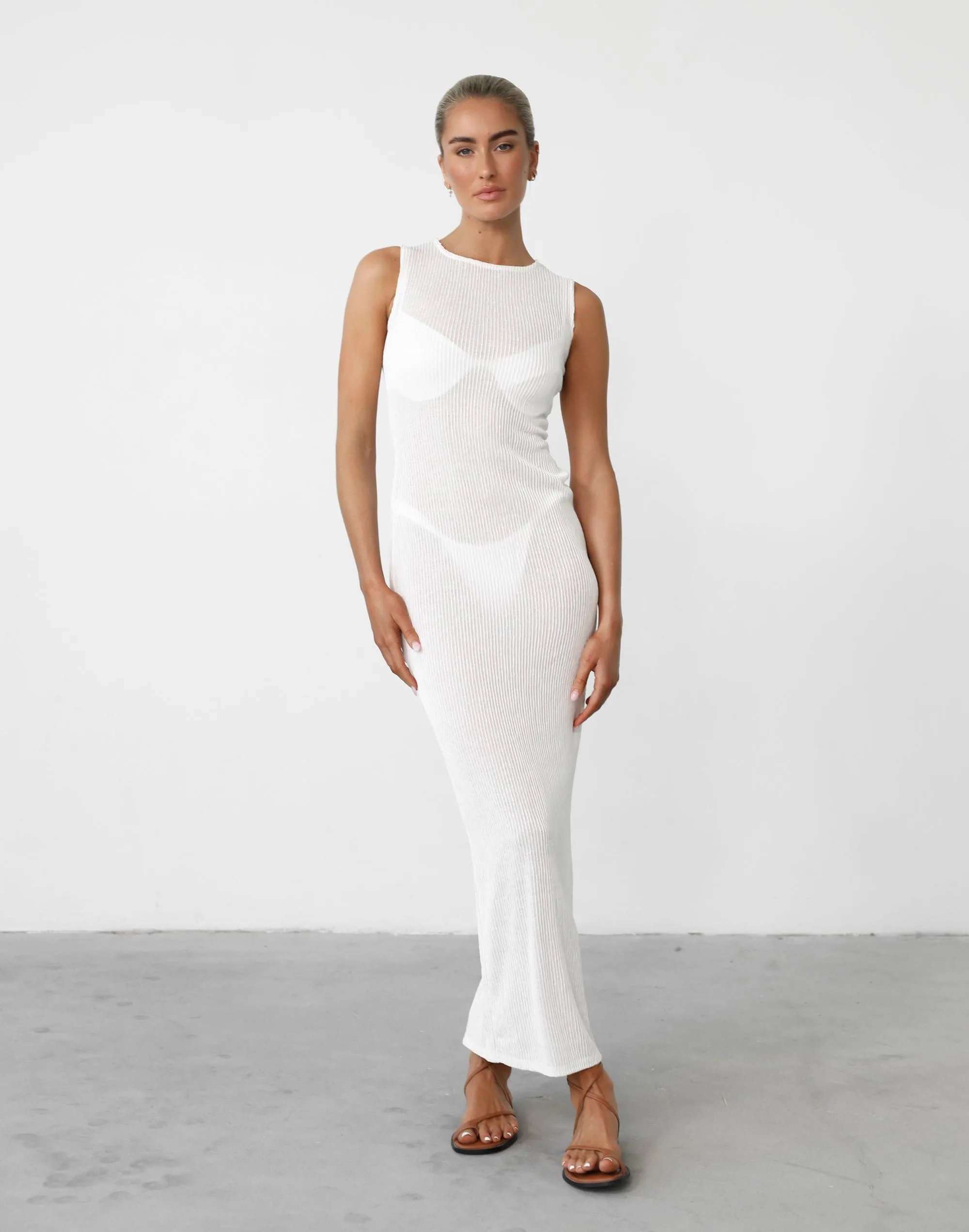 Kinetic Maxi Dress (White)