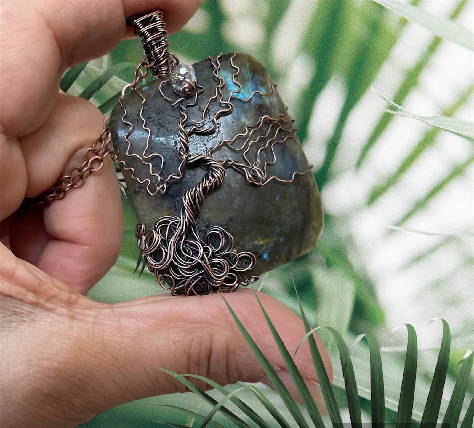 Labradorite Tree Of Life Pendant