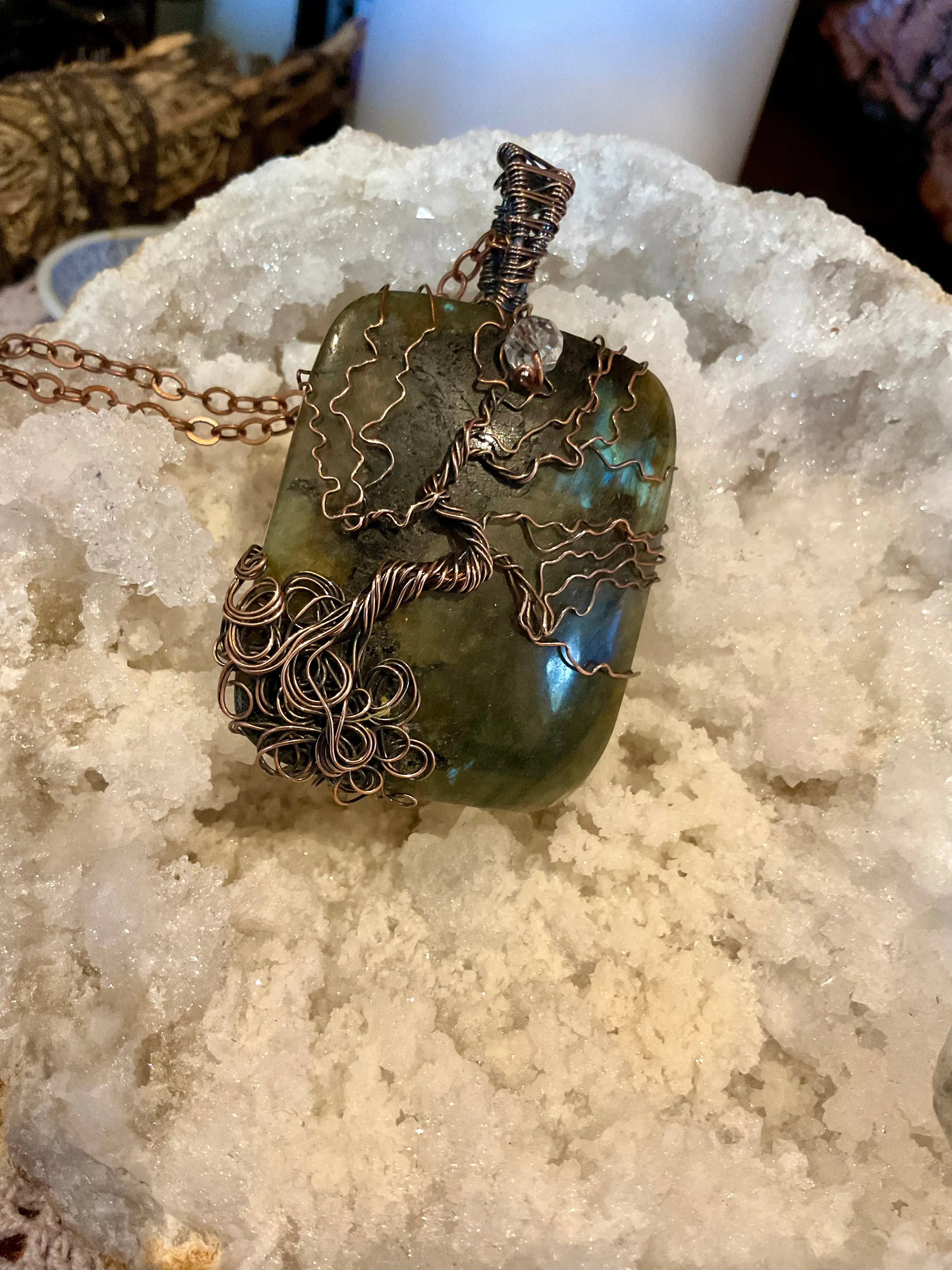 Labradorite Tree Of Life Pendant