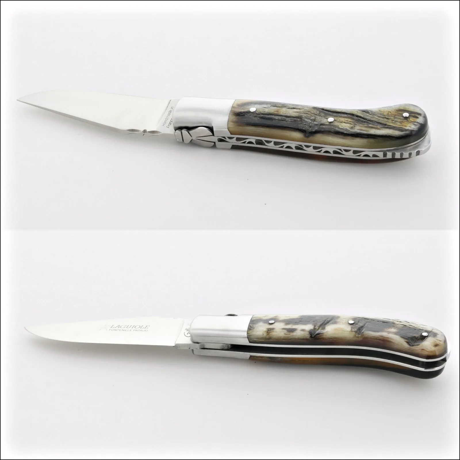 Laguiole Gentleman's Knife - Dark Ram Horn Tip