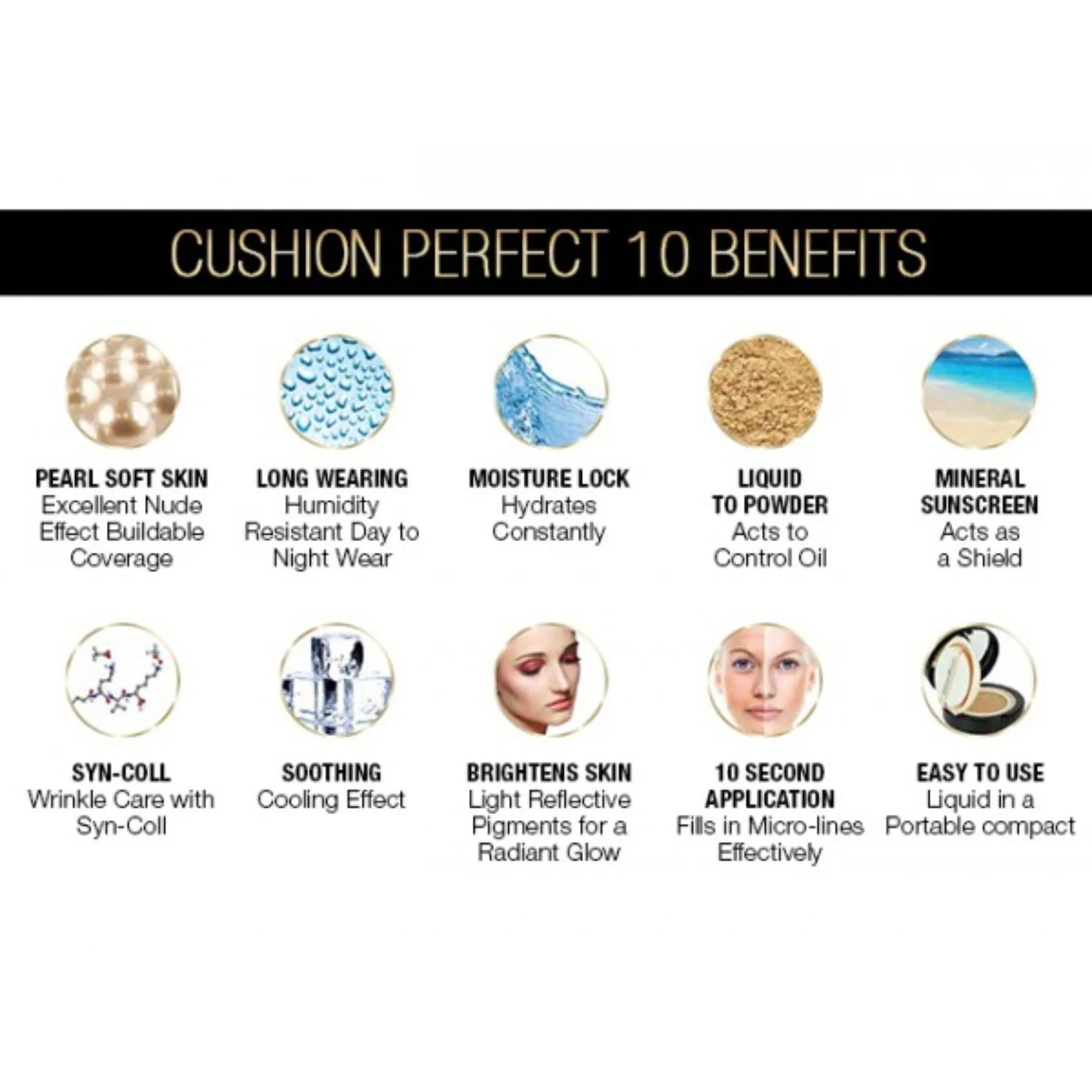 *Limit 3* 10 Collagen Cushion Compact Foundation- Winner Best Foundation - 28. Cocoa