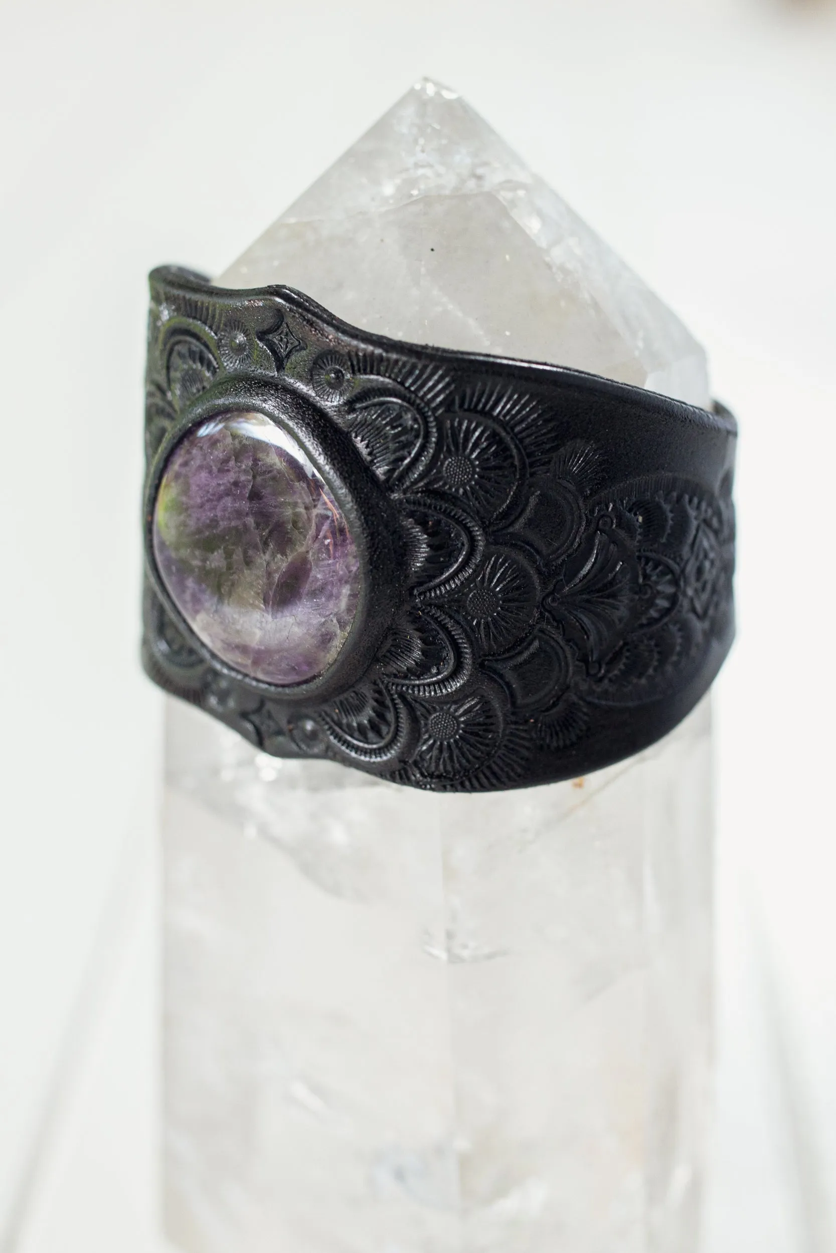 Little Western Cuff with Chevron Amethyst