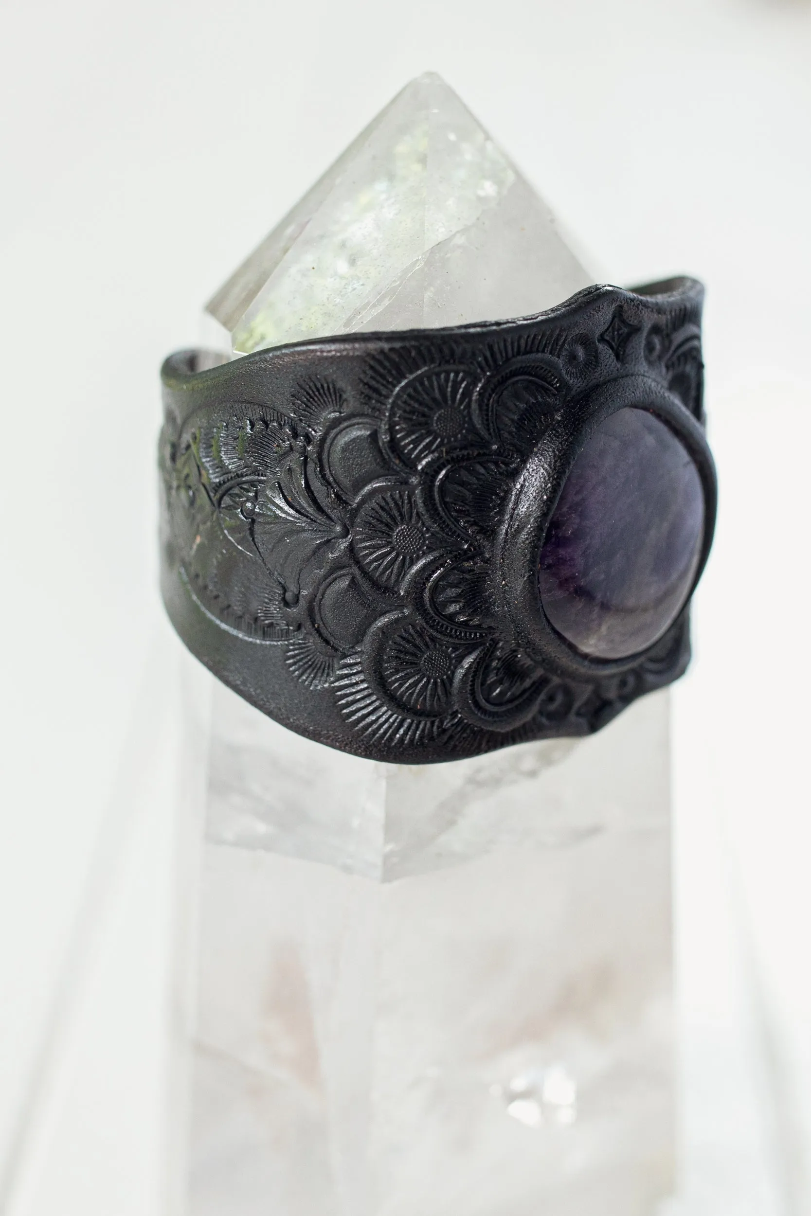 Little Western Cuff with Chevron Amethyst