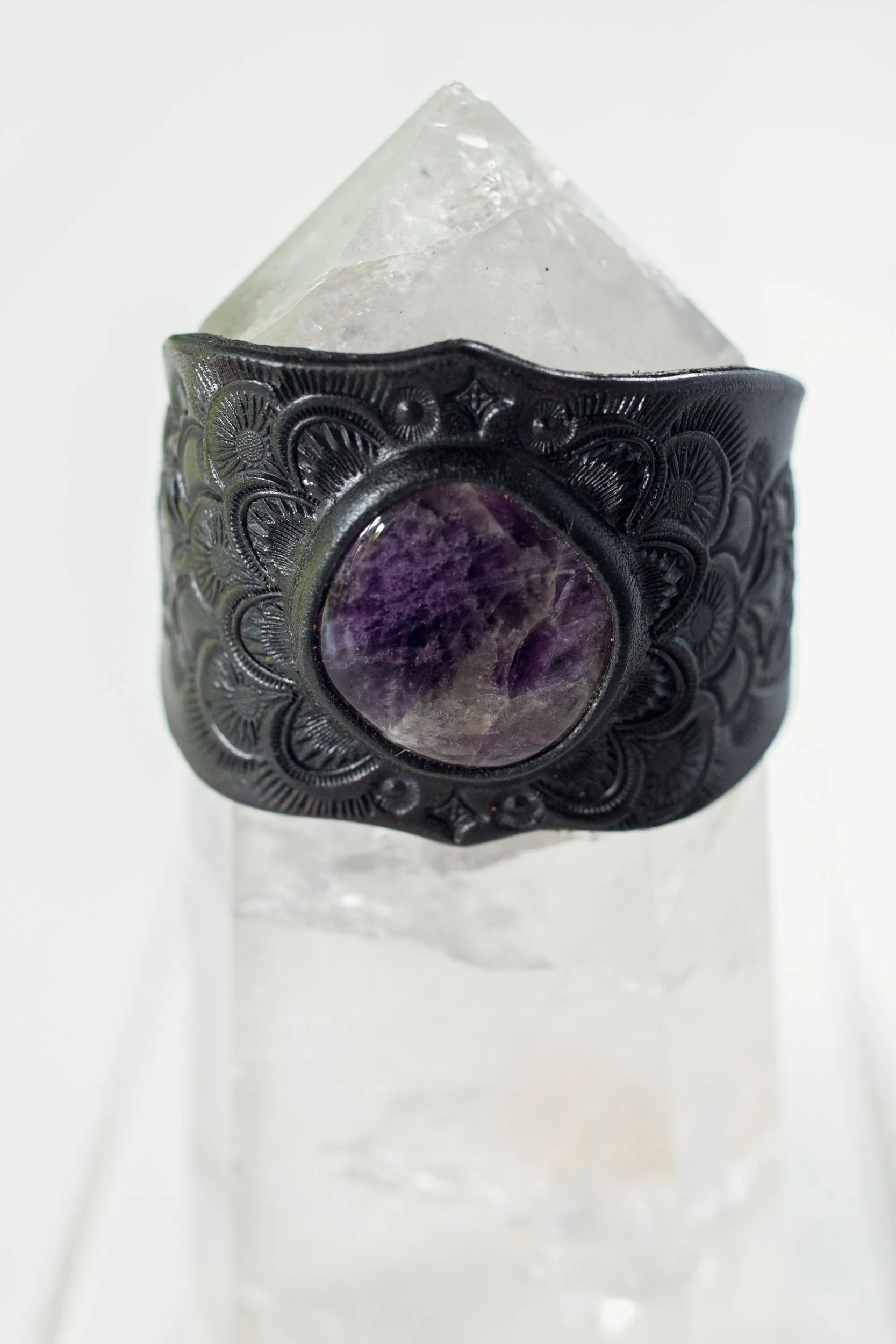 Little Western Cuff with Chevron Amethyst