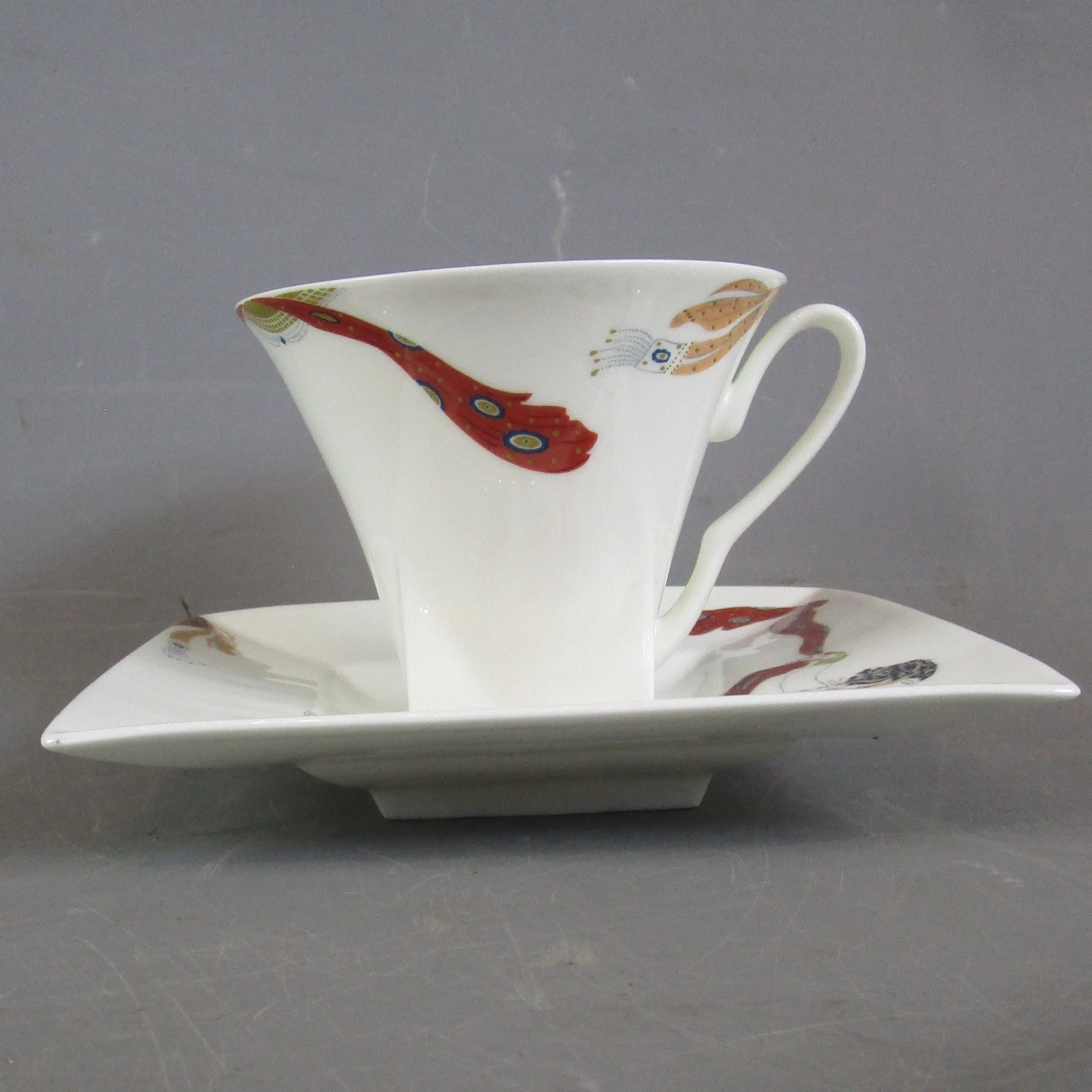 Lomonosov Imperial Porcelain Oriental Dance Cup And Saucer Vintage Art Deco c1930