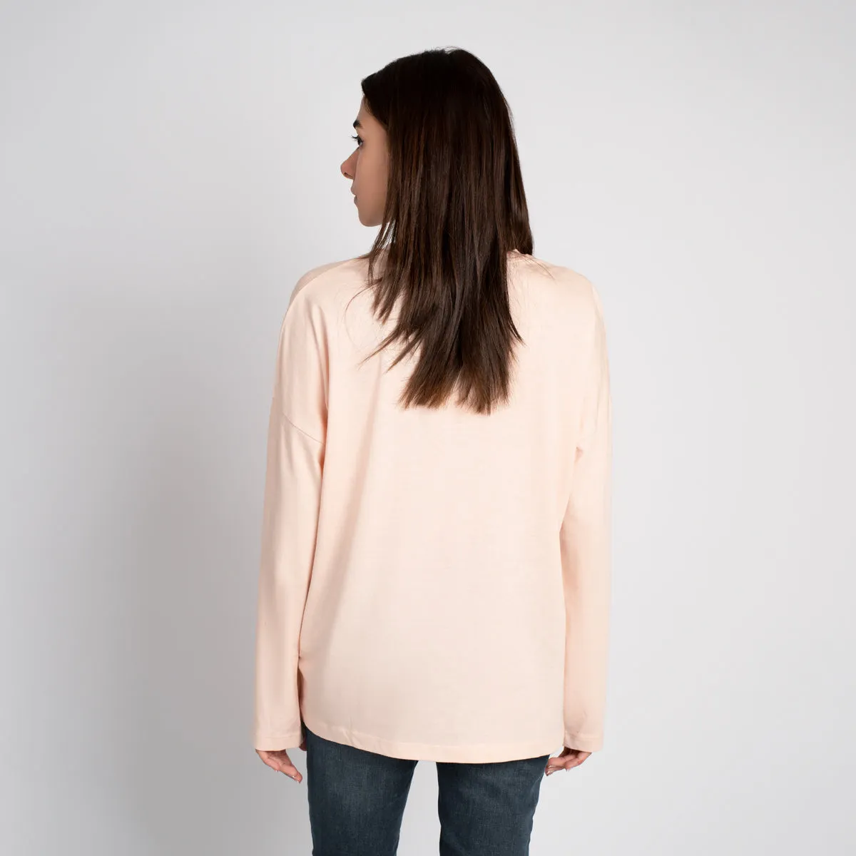 Long Sleeve Relaxed Henley Tee - HSSW1230007