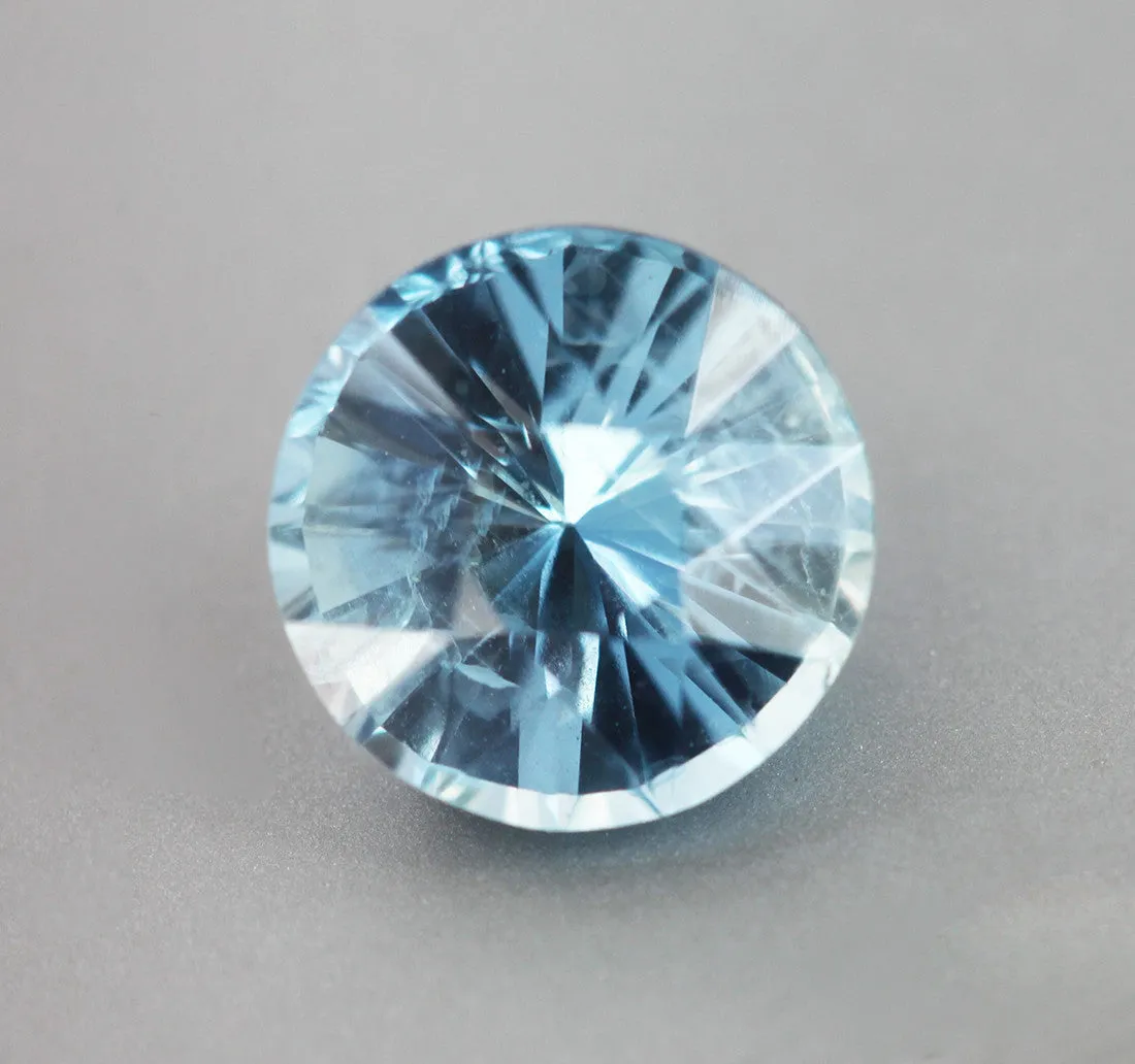 Loose 2.50 Ct Round Seafoam Blue Sapphire