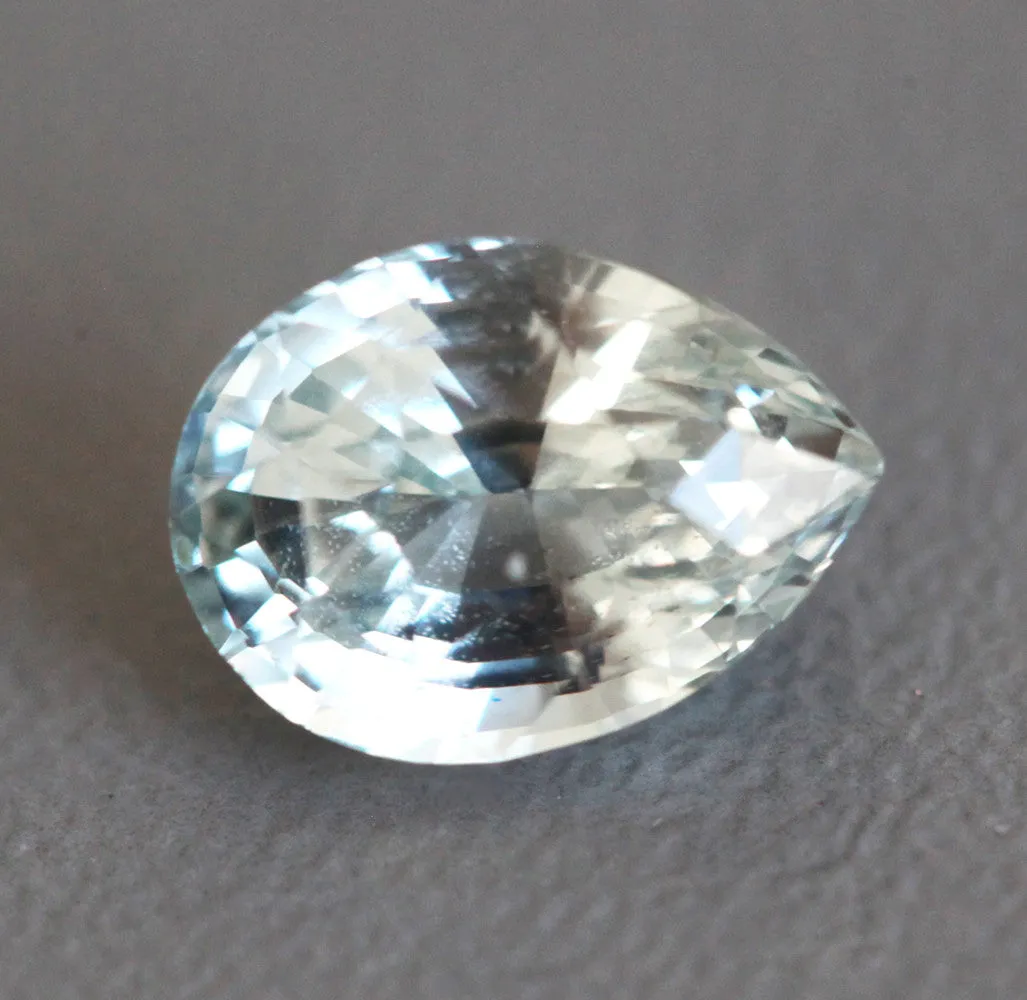 Loose 2.54 Ct Pear Mint Green Sapphire