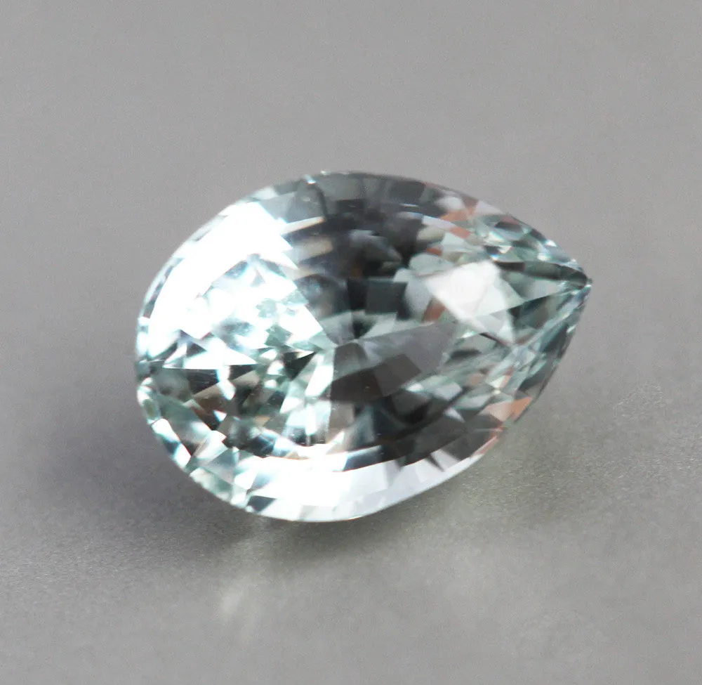 Loose 2.54 Ct Pear Mint Green Sapphire