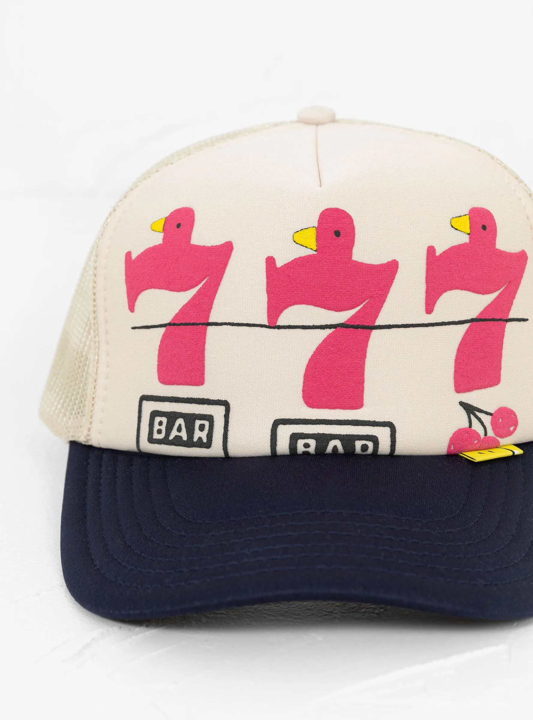 Lucky Battery Bird Truck Cap Ecru & Navy