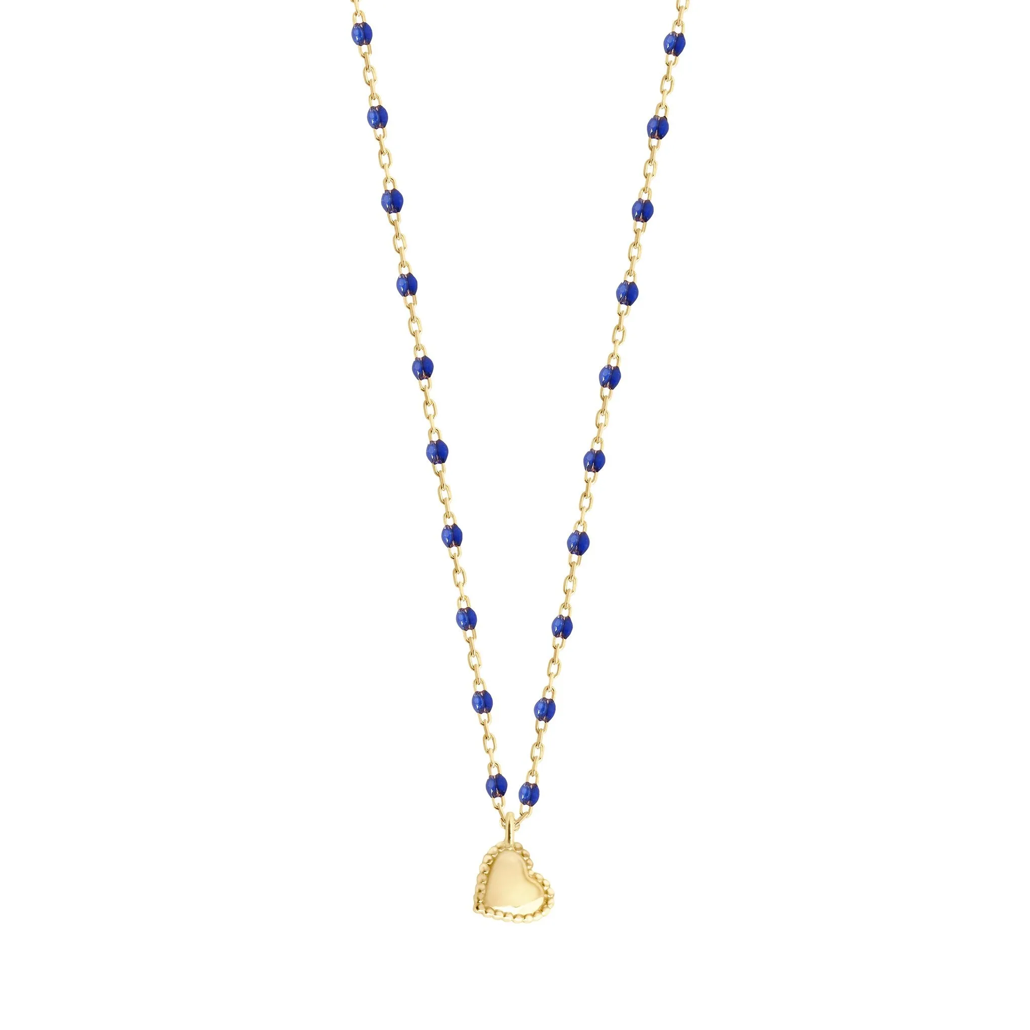 Lucky Heart Mini Gigi Lapis necklace, Yellow Gold, 15.7"