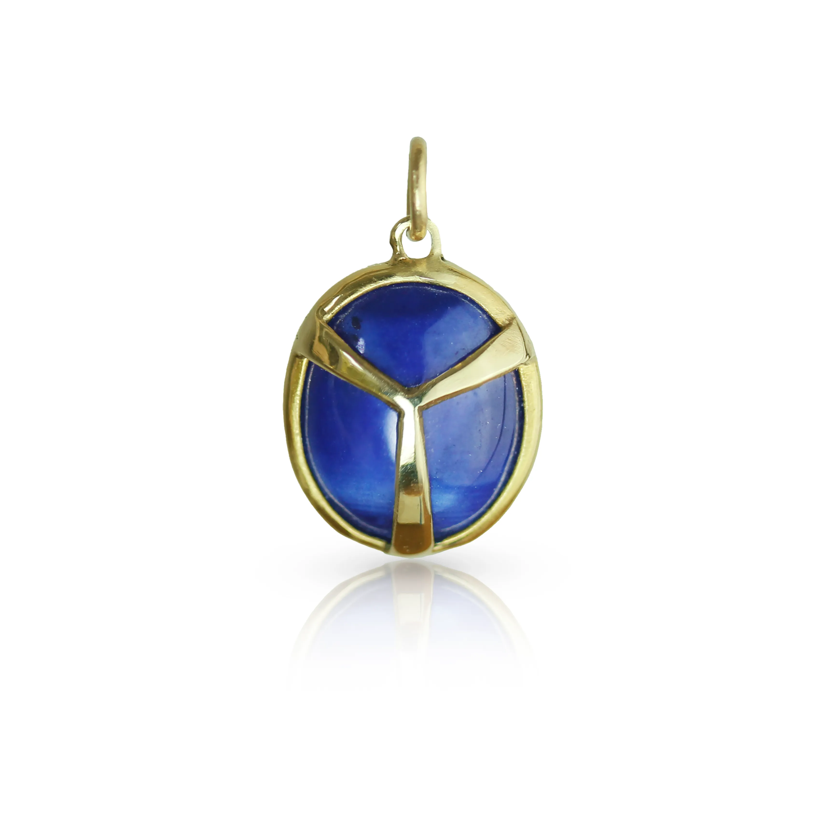 Lucky Scarab Charm, Blue Star Sapphire