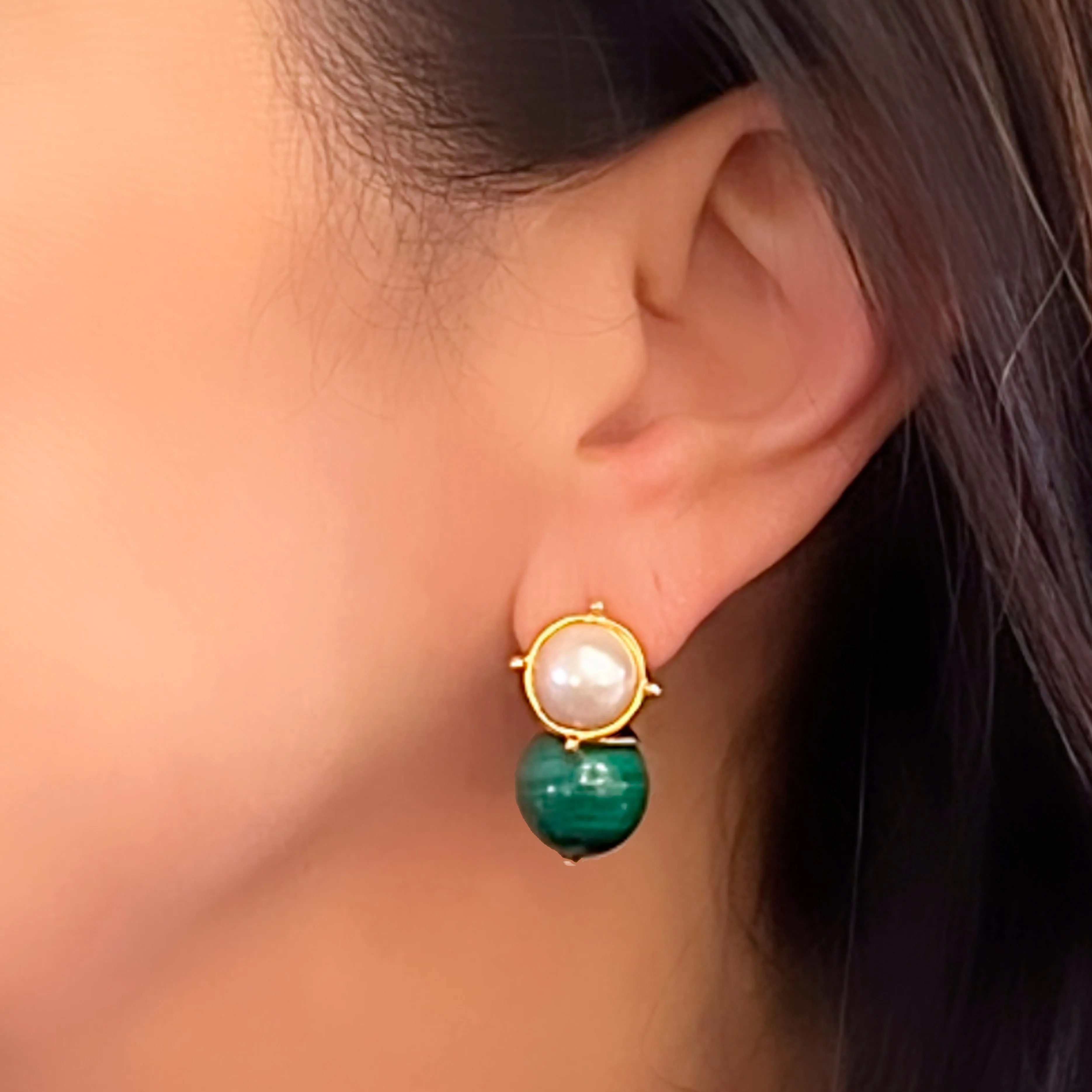 Malachite Lady Earring