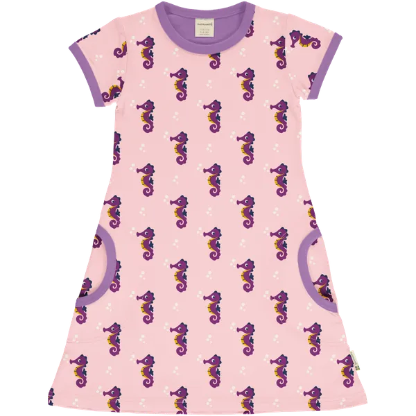 Maxomorra Seahorse Organic Cotton Short Sleeved Dress