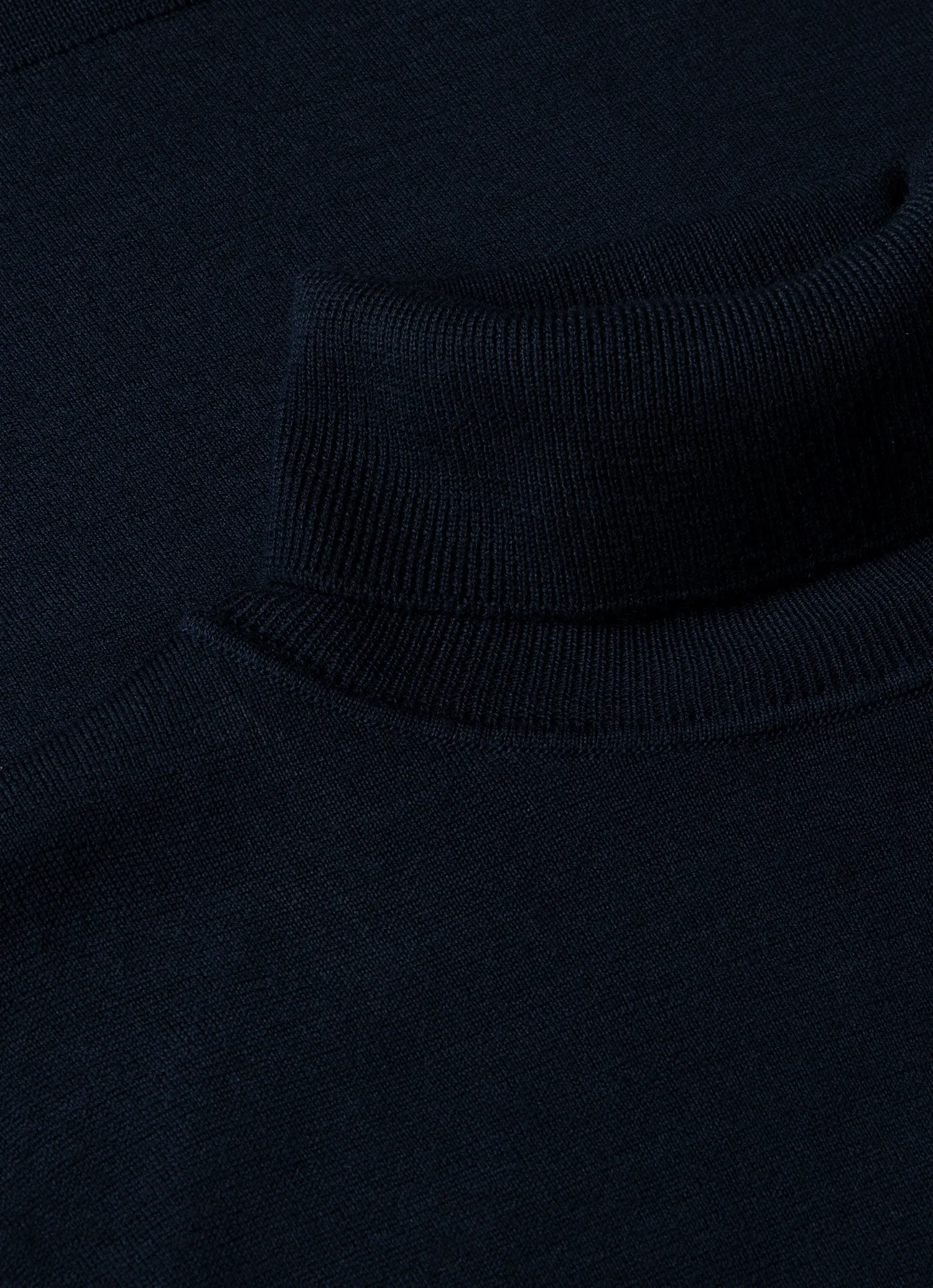 Men's Extra-Fine Merino Roll Neck in Light Navy