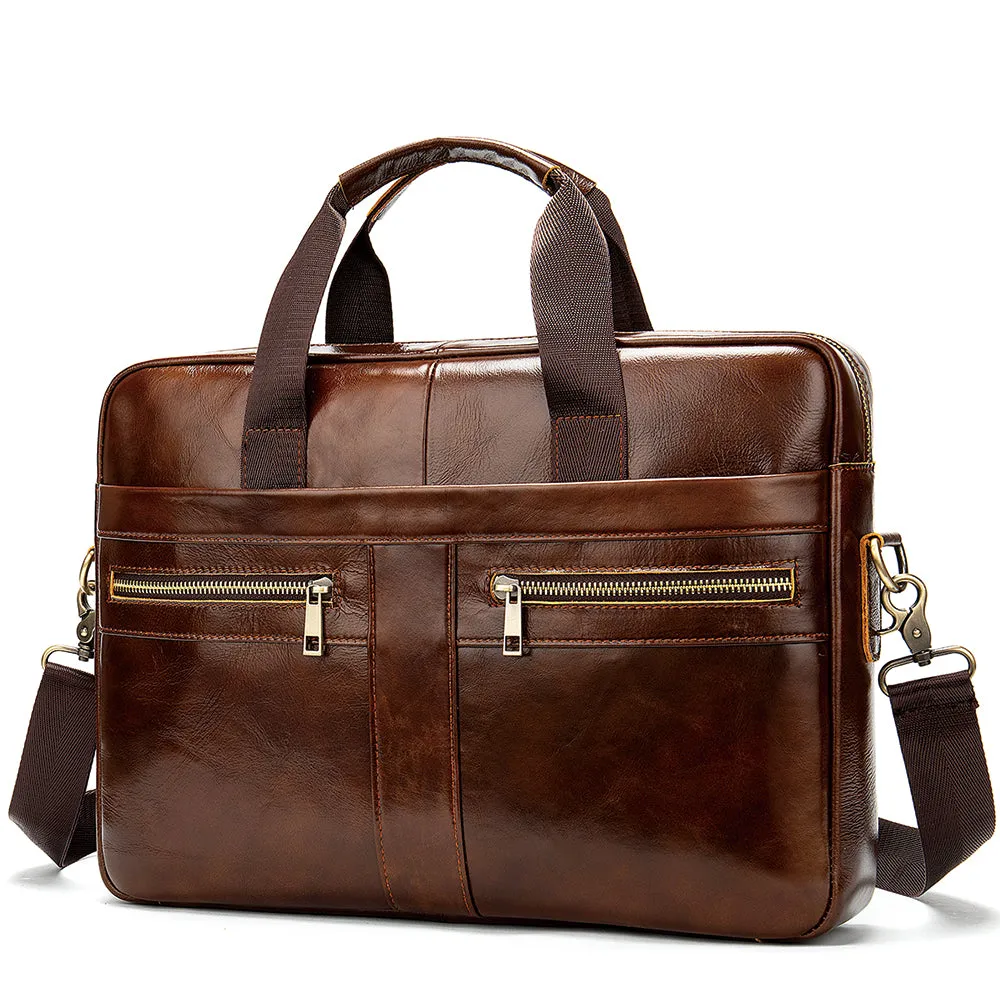 Men's Genuine Leather Briefcase,  Laptop, Messenger Bag