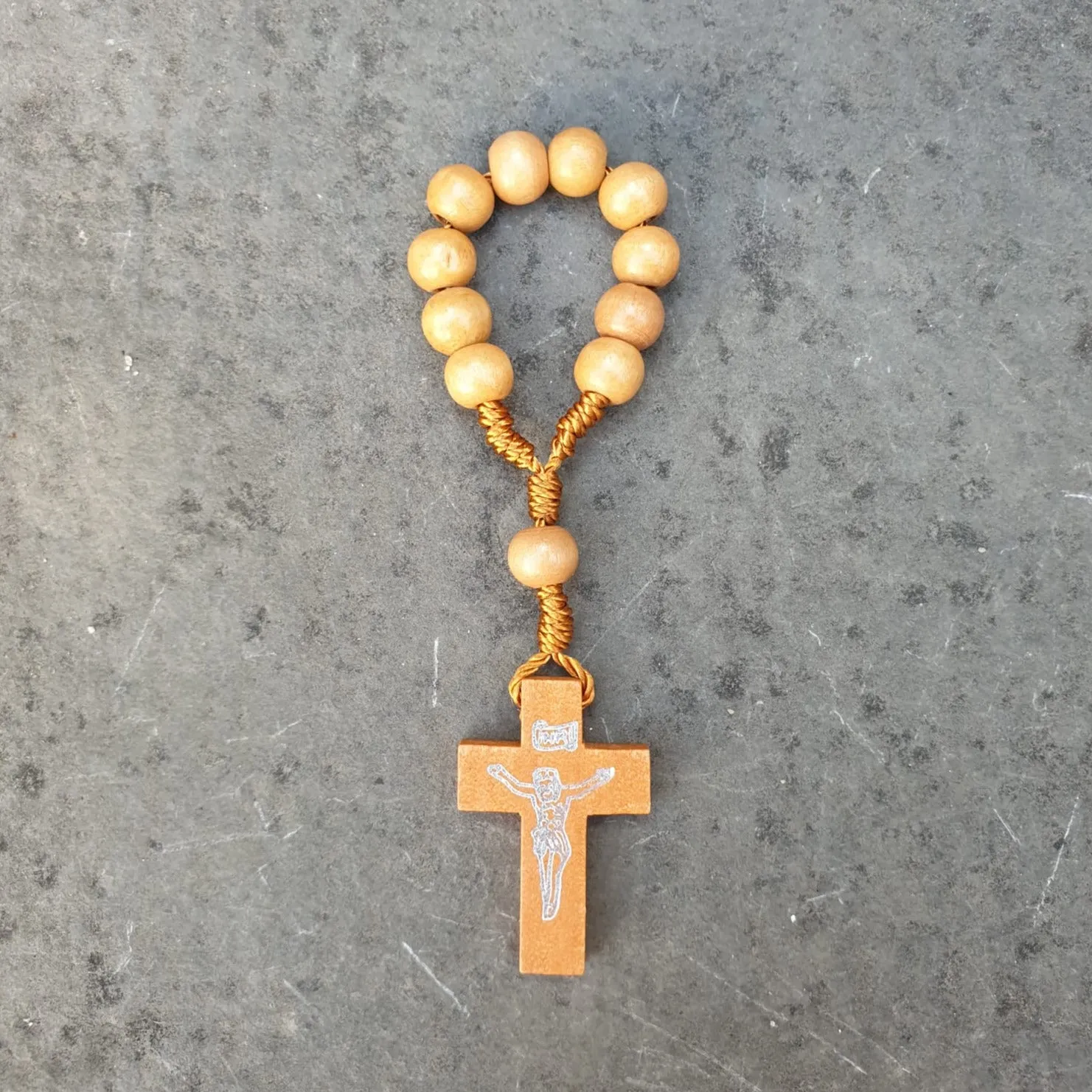 Mini Decade Rosary - Woodwork