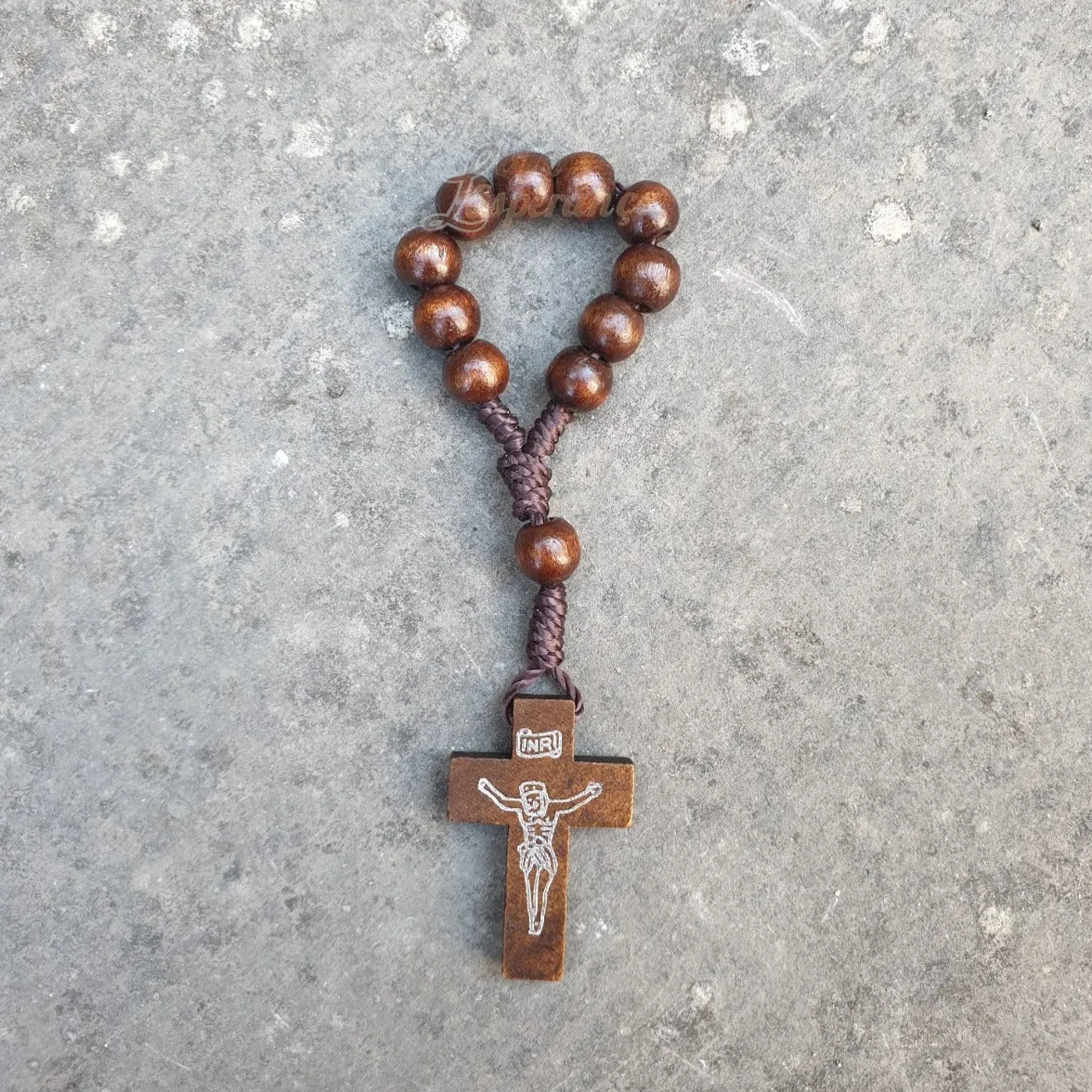 Mini Decade Rosary - Woodwork