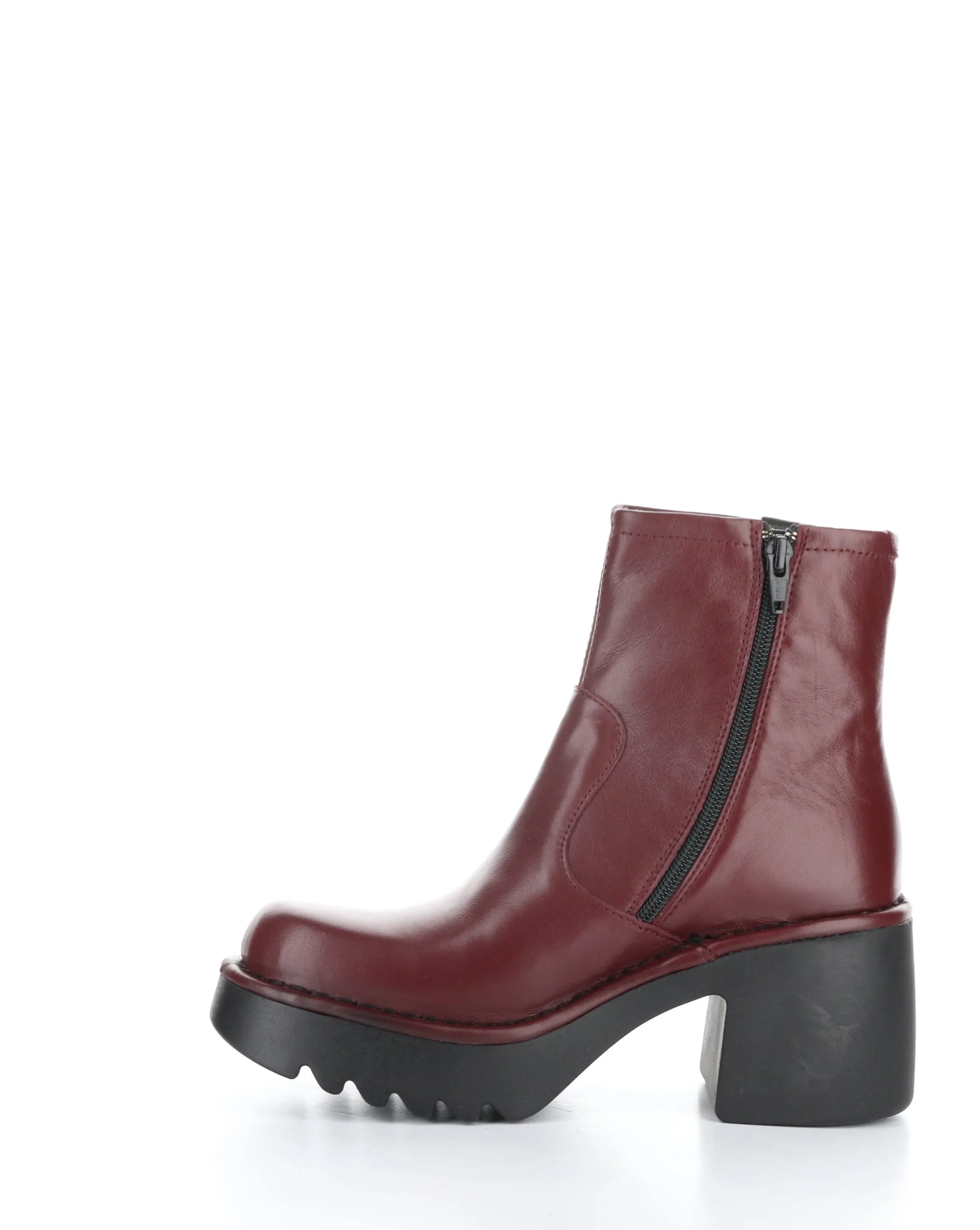 MOGE250FLY 003 WINE Round Toe Boots