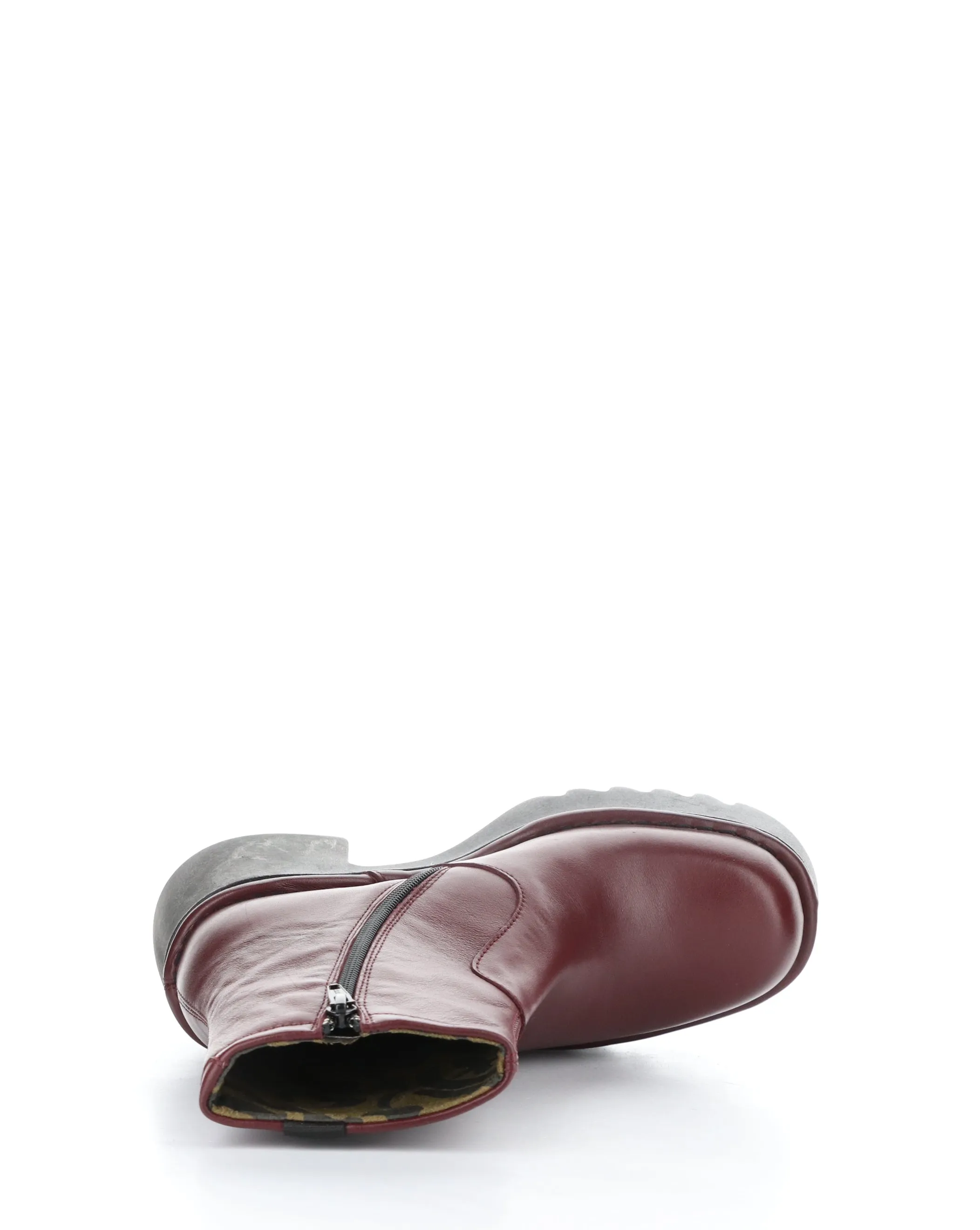 MOGE250FLY 003 WINE Round Toe Boots