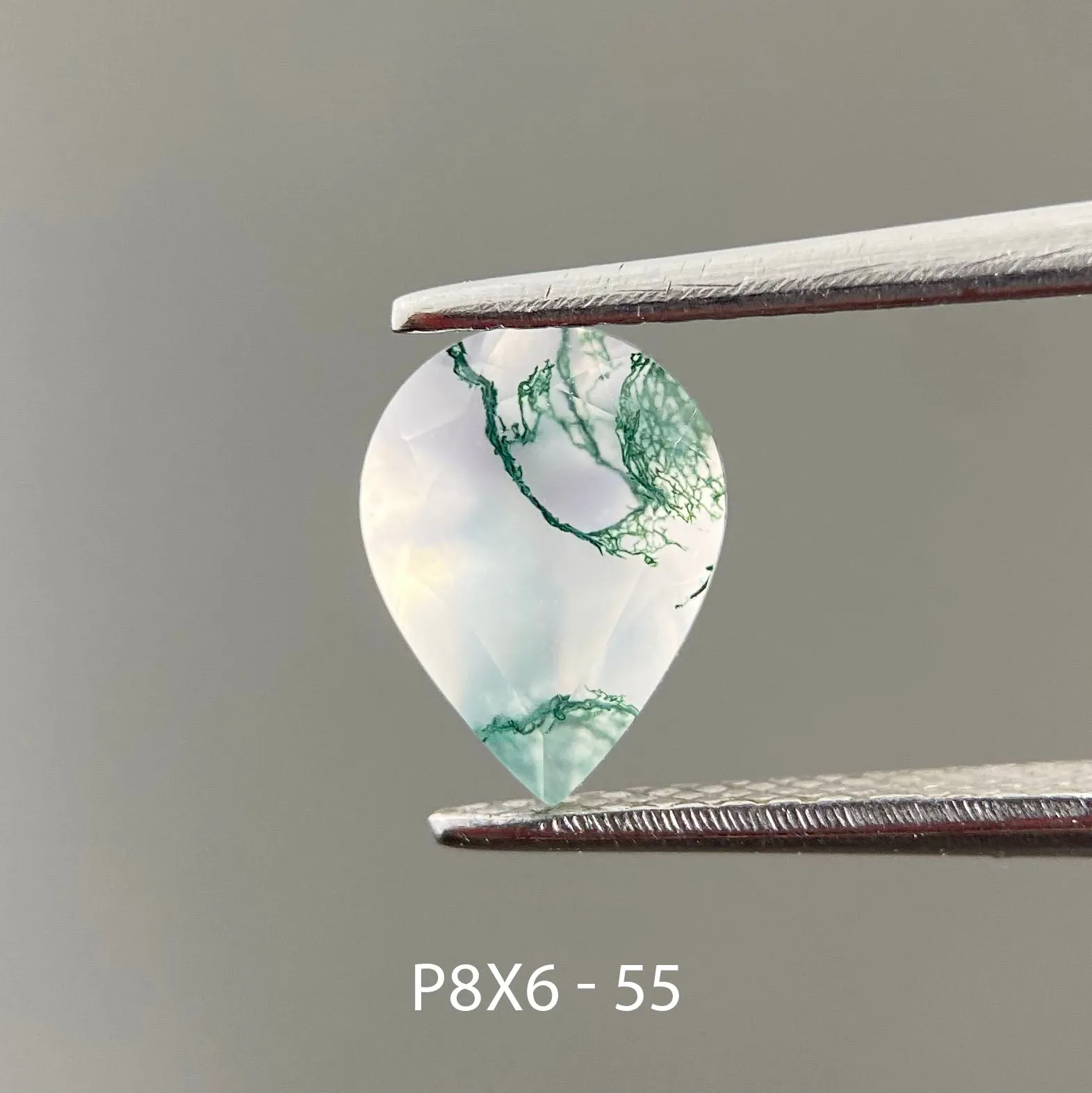 Moss agate | pear cut 8x6 mm - choose yours