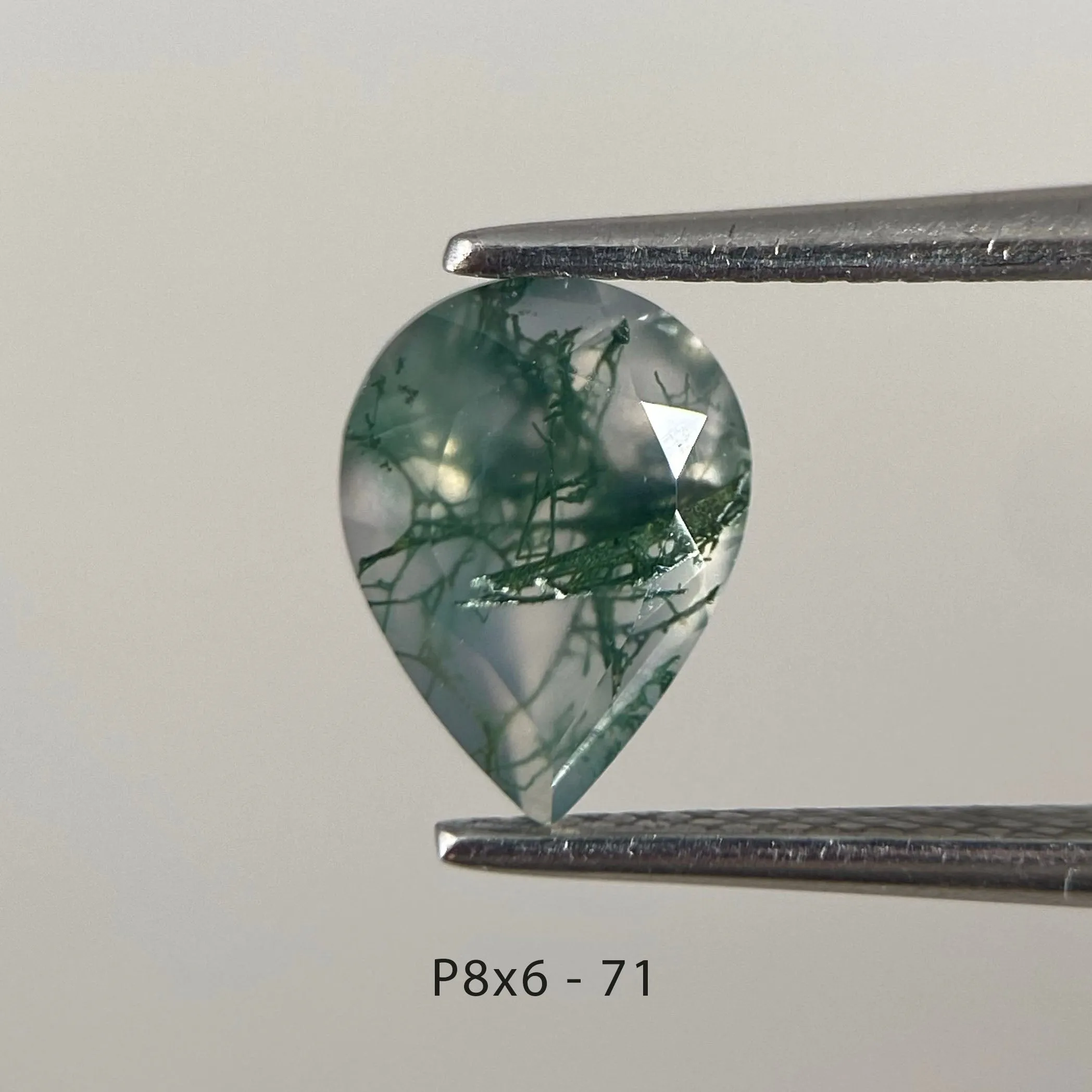 Moss agate | pear cut 8x6 mm - choose yours