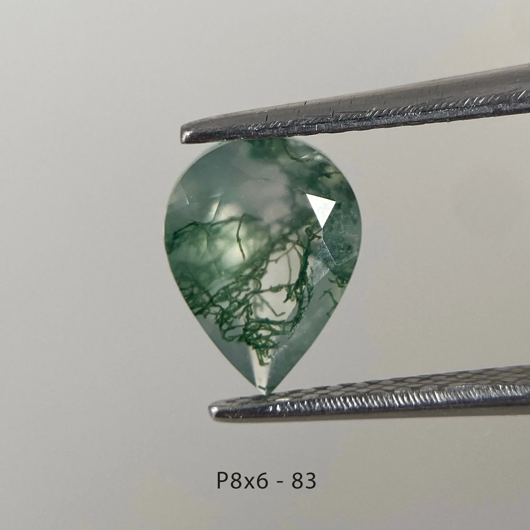 Moss agate | pear cut 8x6 mm - choose yours