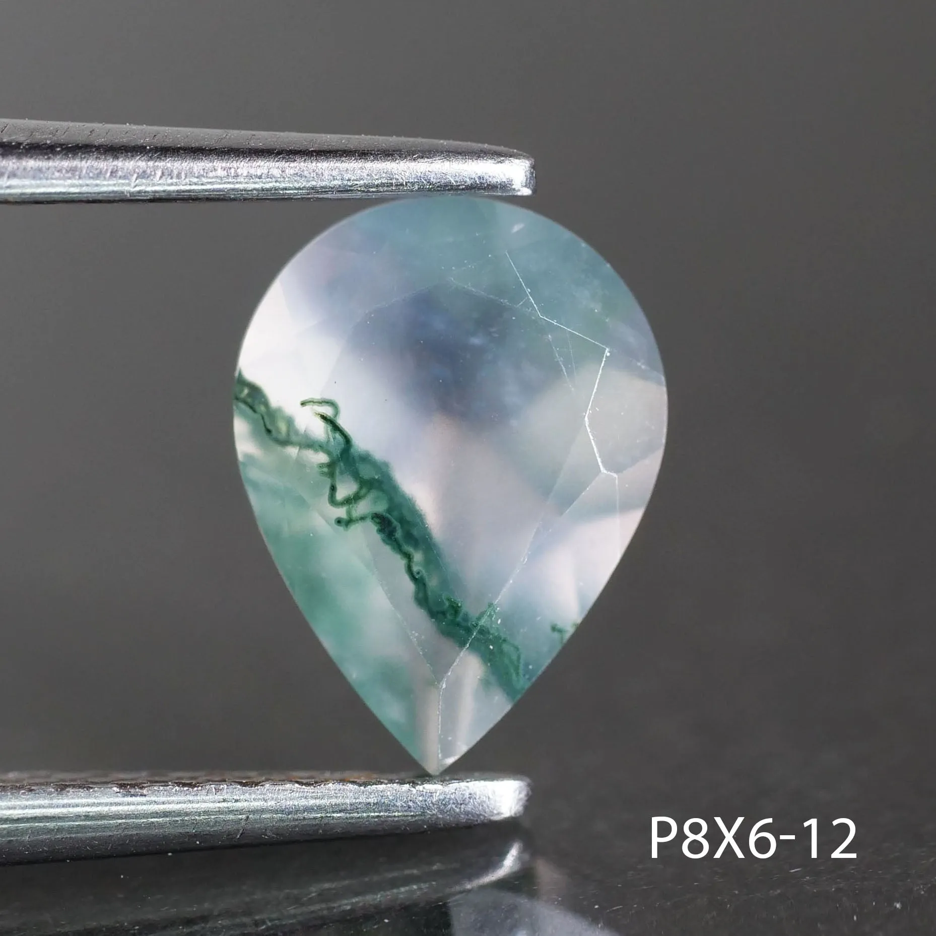 Moss agate | pear cut 8x6 mm - choose yours