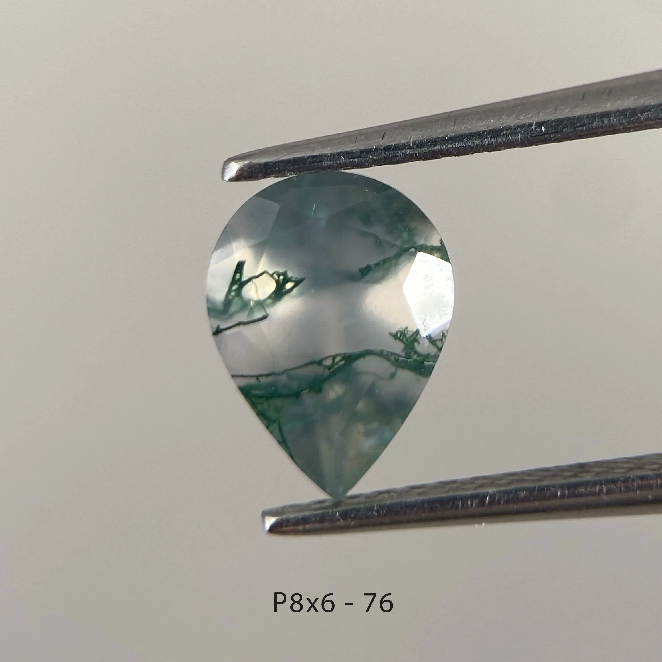 Moss agate | pear cut 8x6 mm - choose yours