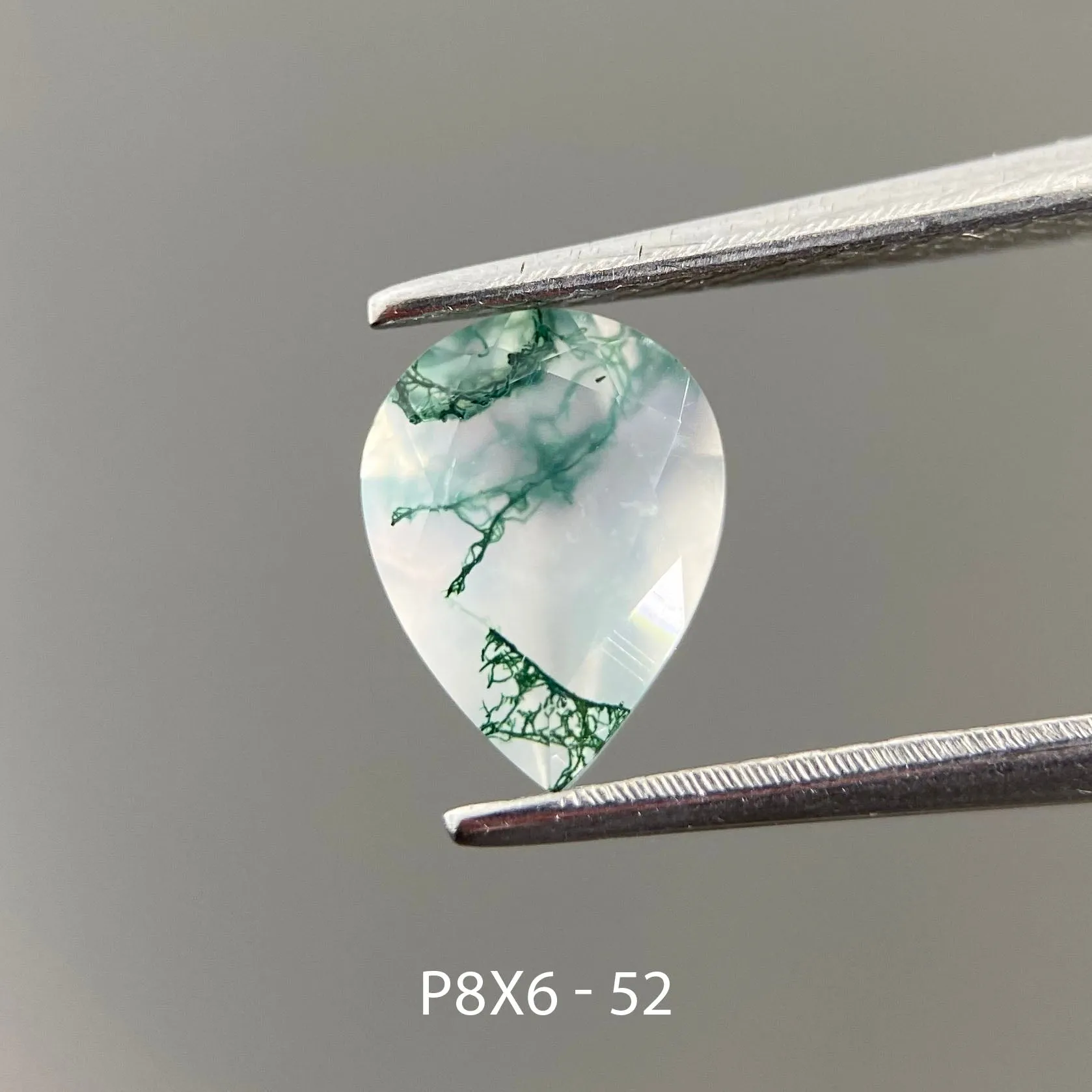 Moss agate | pear cut 8x6 mm - choose yours