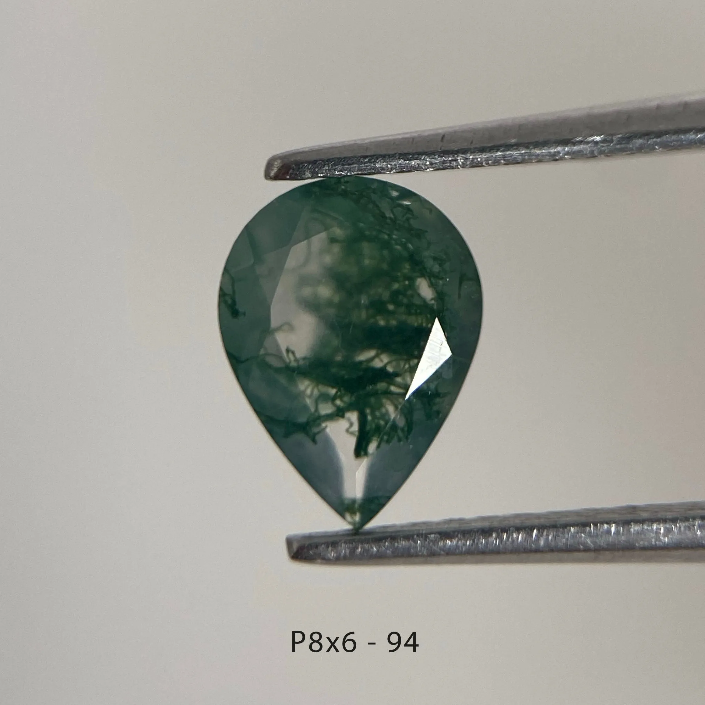 Moss agate | pear cut 8x6 mm - choose yours