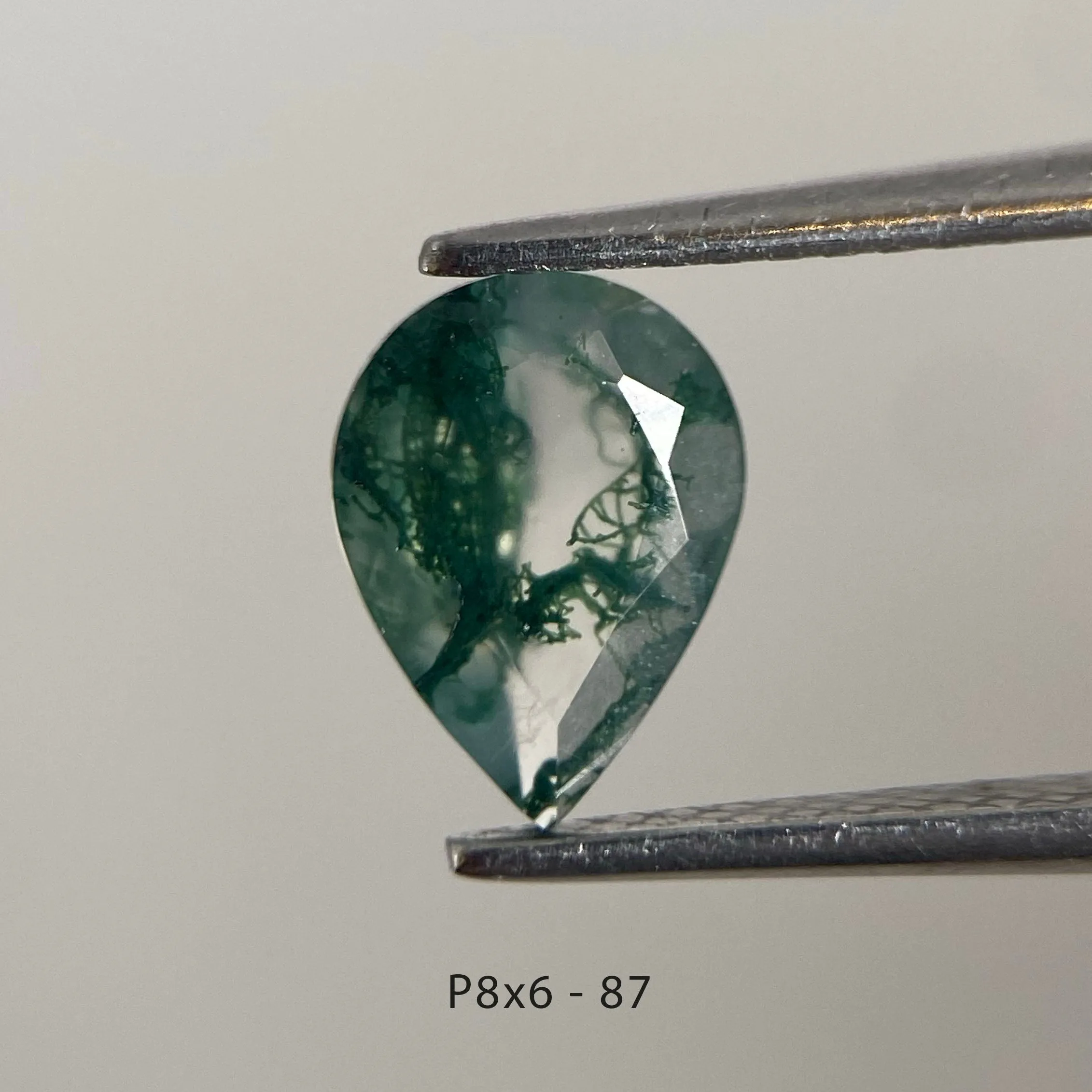 Moss agate | pear cut 8x6 mm - choose yours