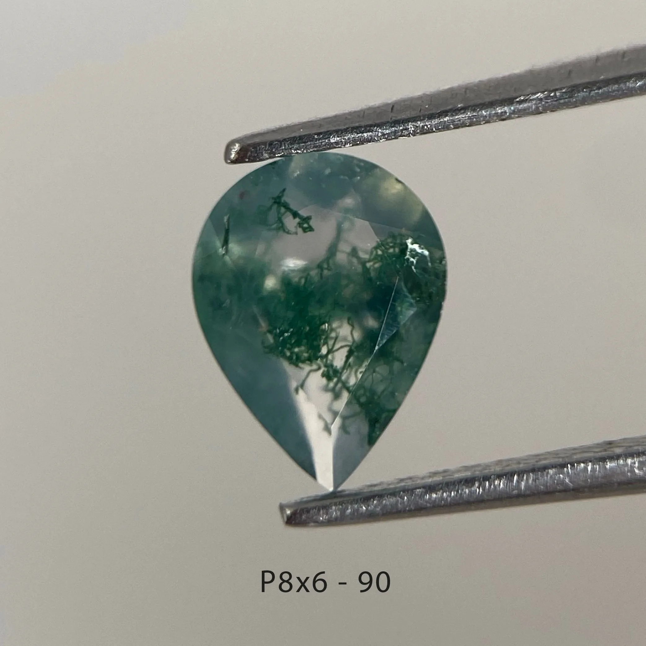 Moss agate | pear cut 8x6 mm - choose yours