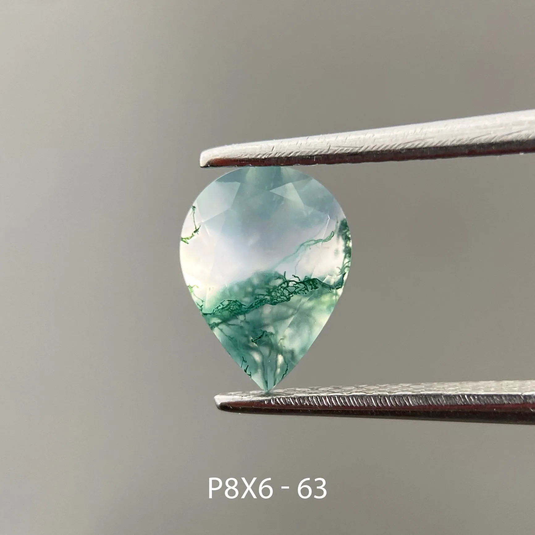 Moss agate | pear cut 8x6 mm - choose yours