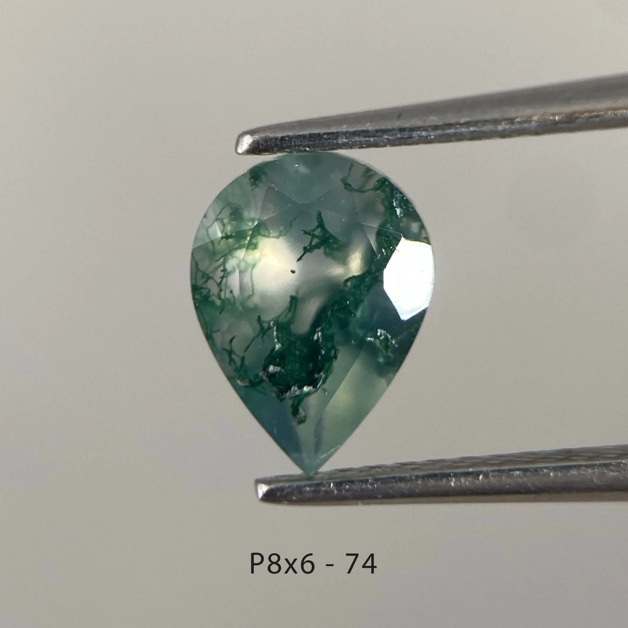 Moss agate | pear cut 8x6 mm - choose yours