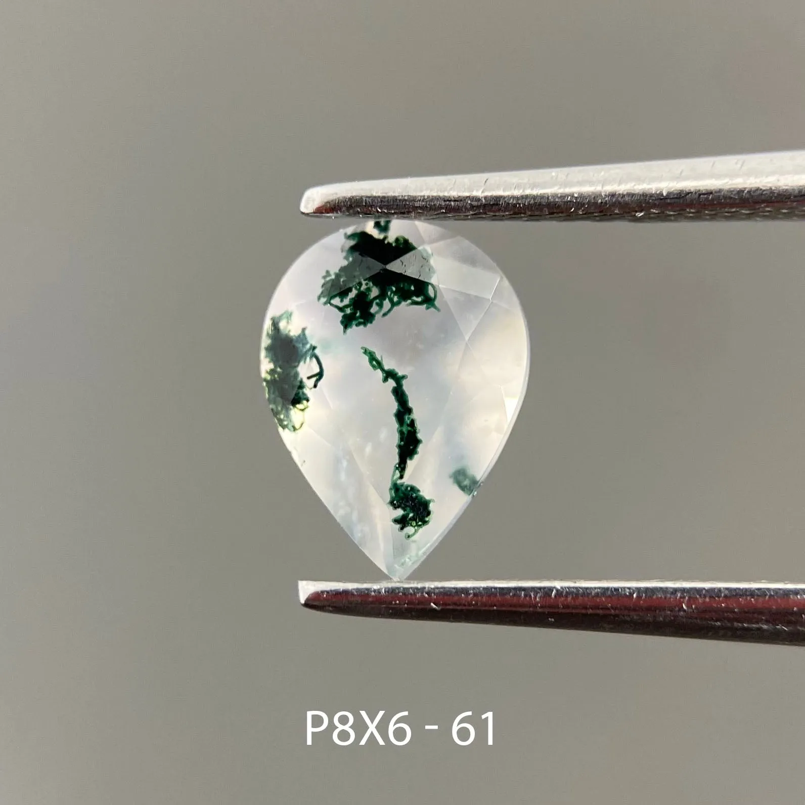 Moss agate | pear cut 8x6 mm - choose yours