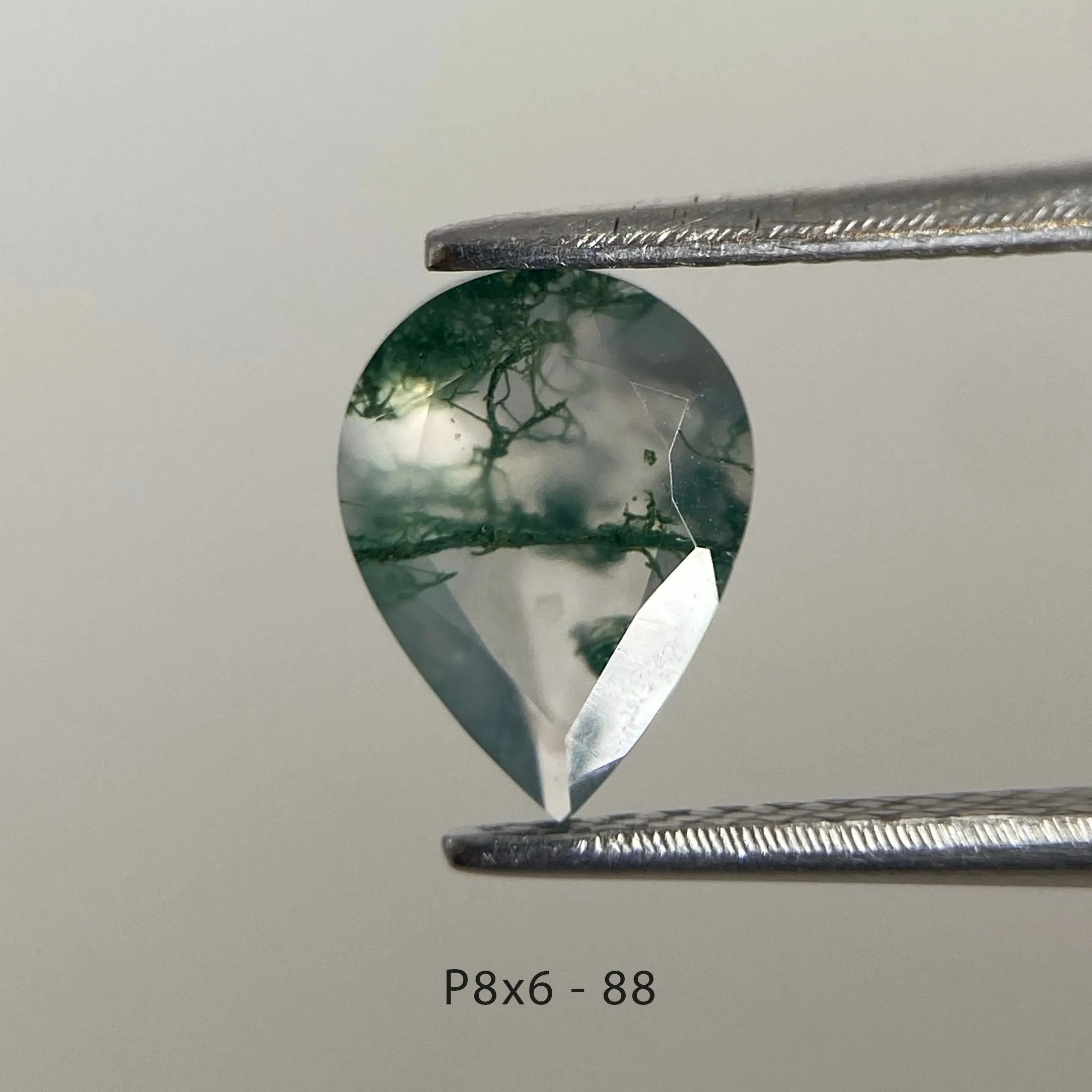 Moss agate | pear cut 8x6 mm - choose yours