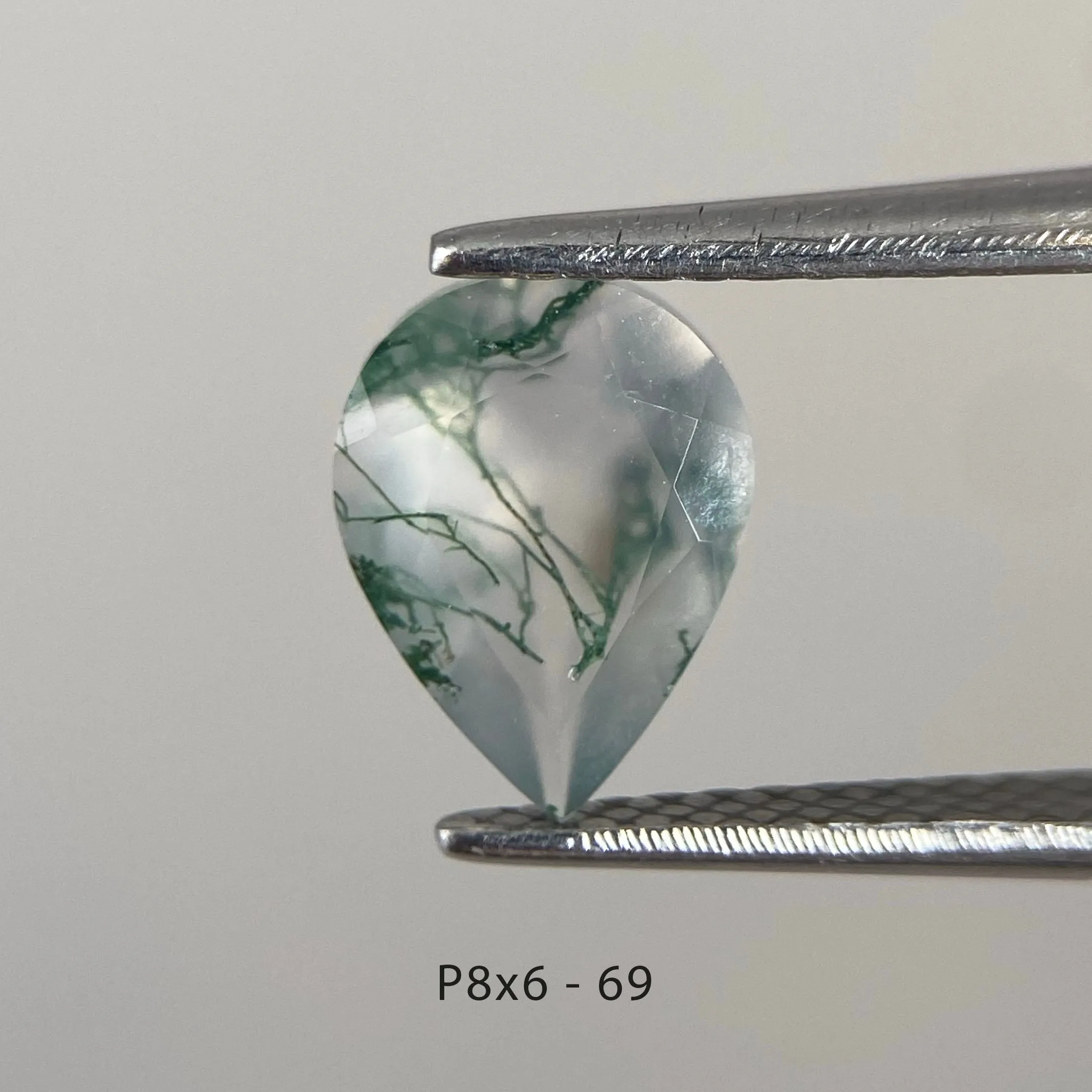 Moss agate | pear cut 8x6 mm - choose yours