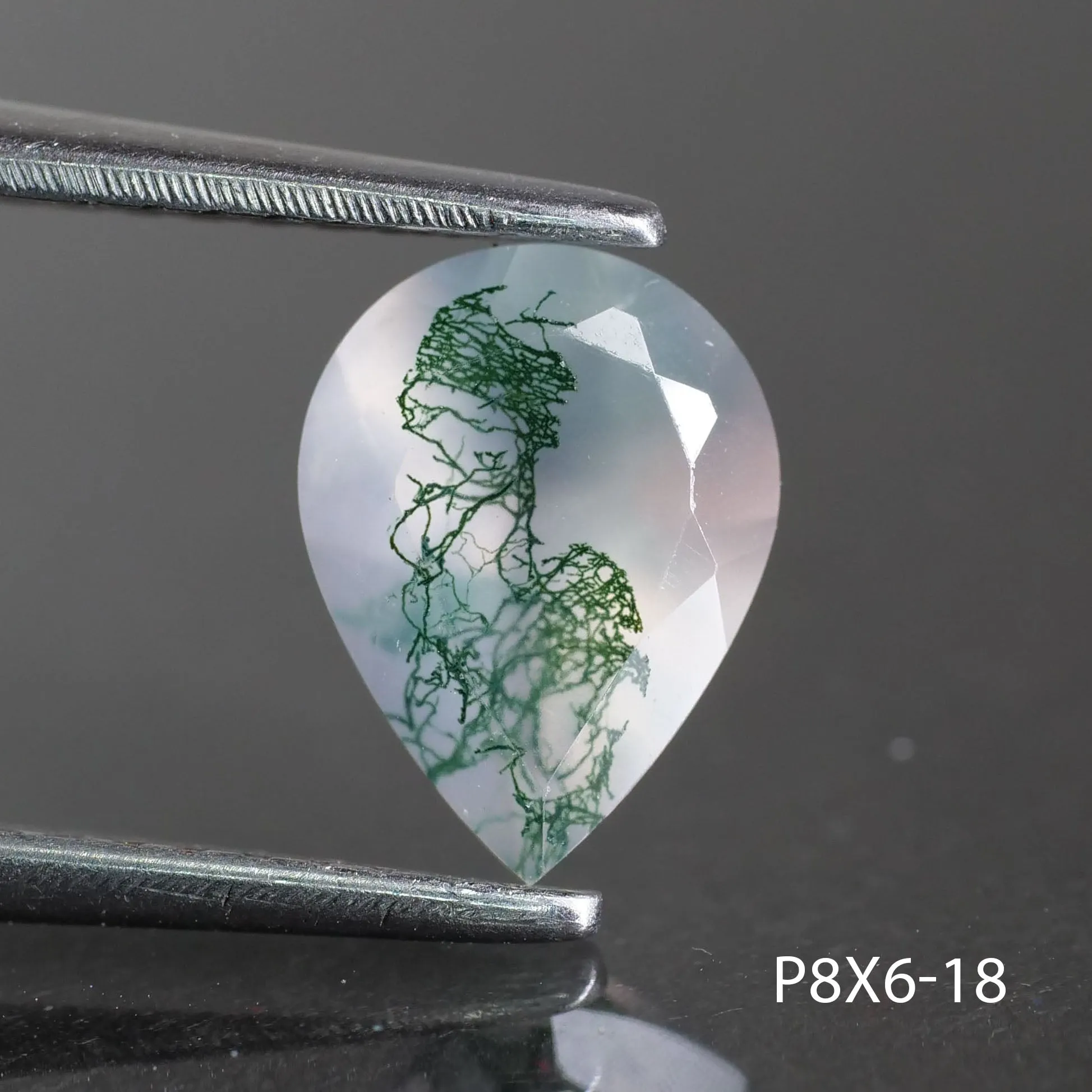 Moss agate | pear cut 8x6 mm - choose yours