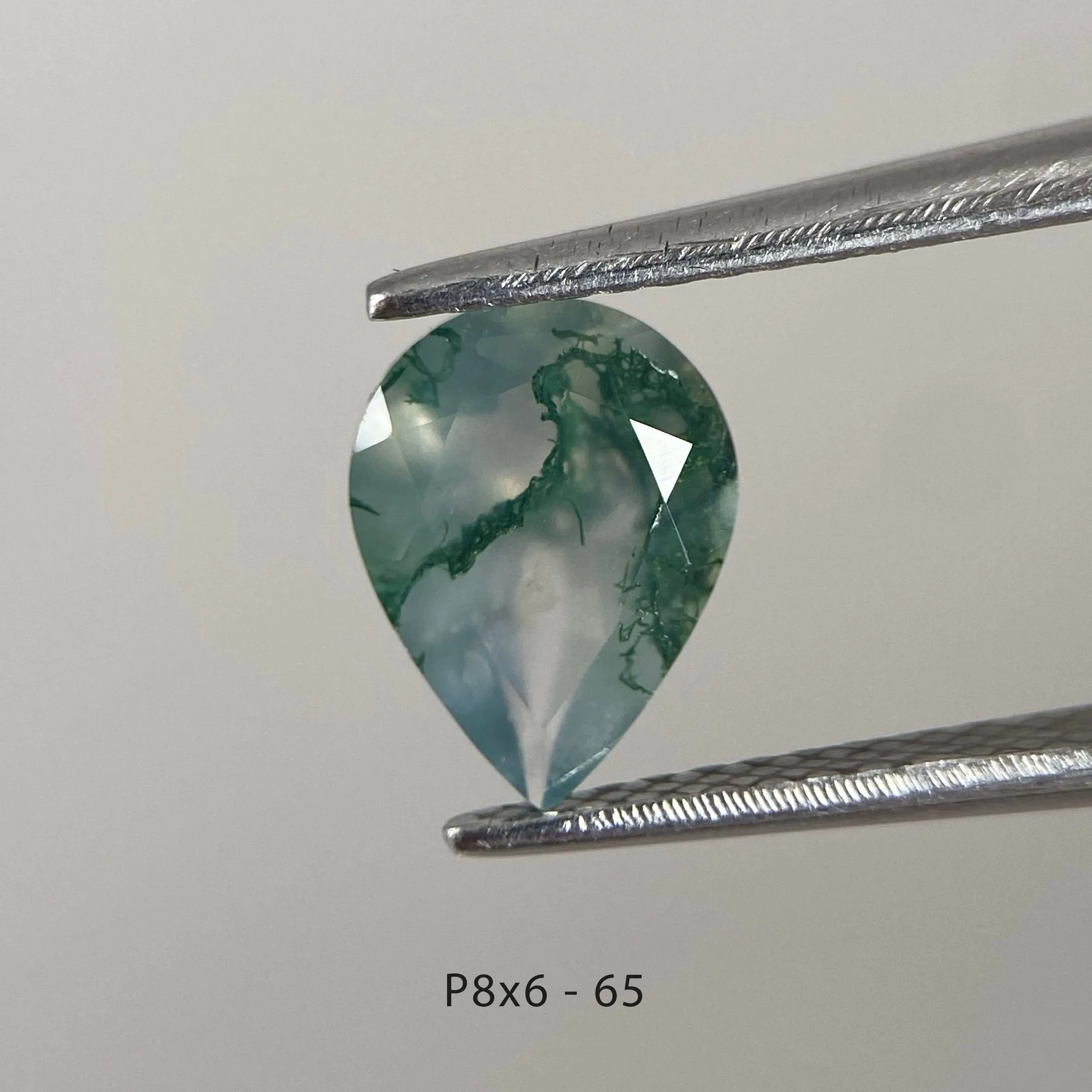 Moss agate | pear cut 8x6 mm - choose yours