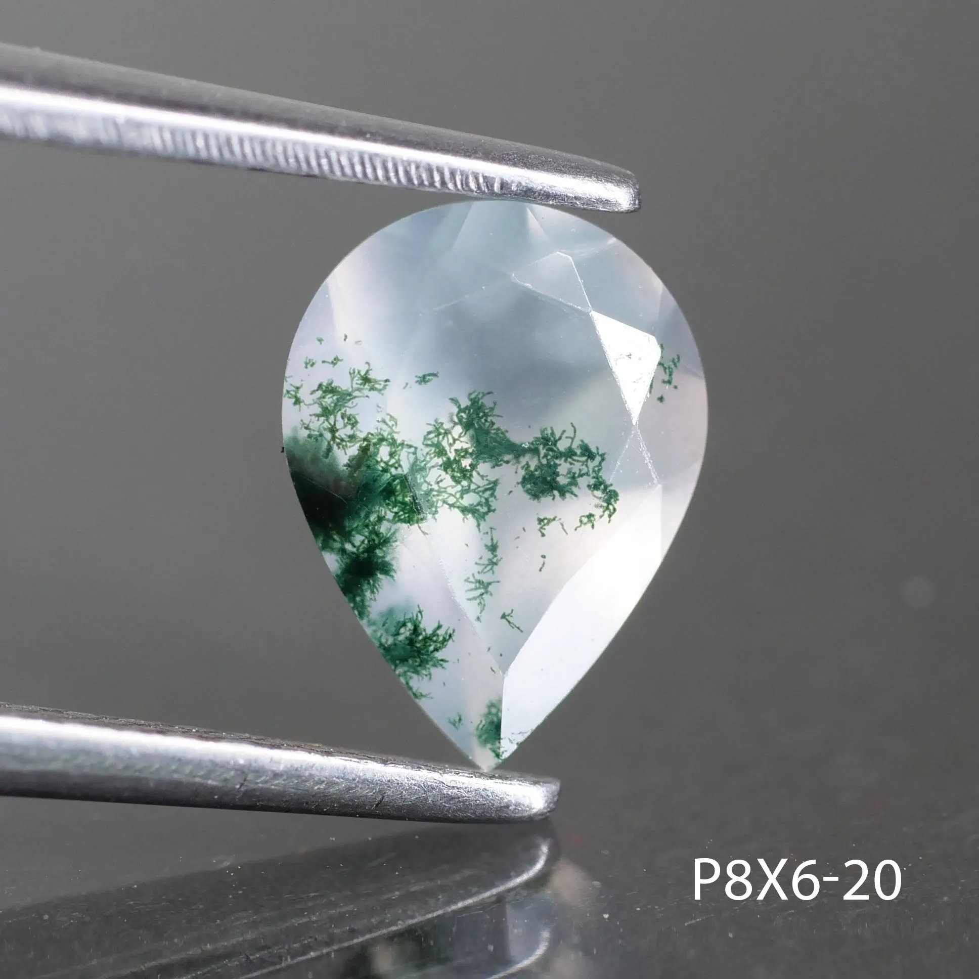 Moss agate | pear cut 8x6 mm - choose yours