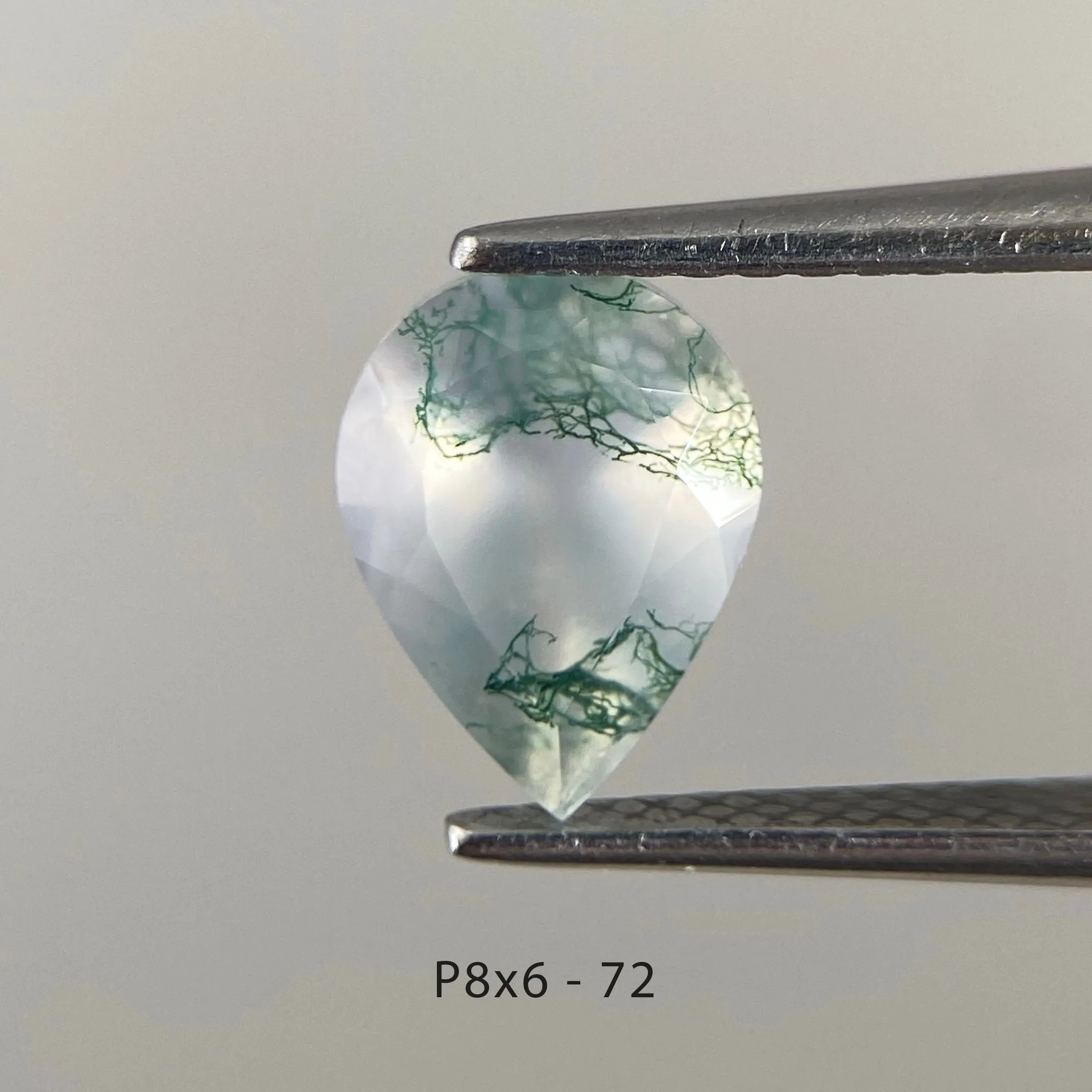 Moss agate | pear cut 8x6 mm - choose yours