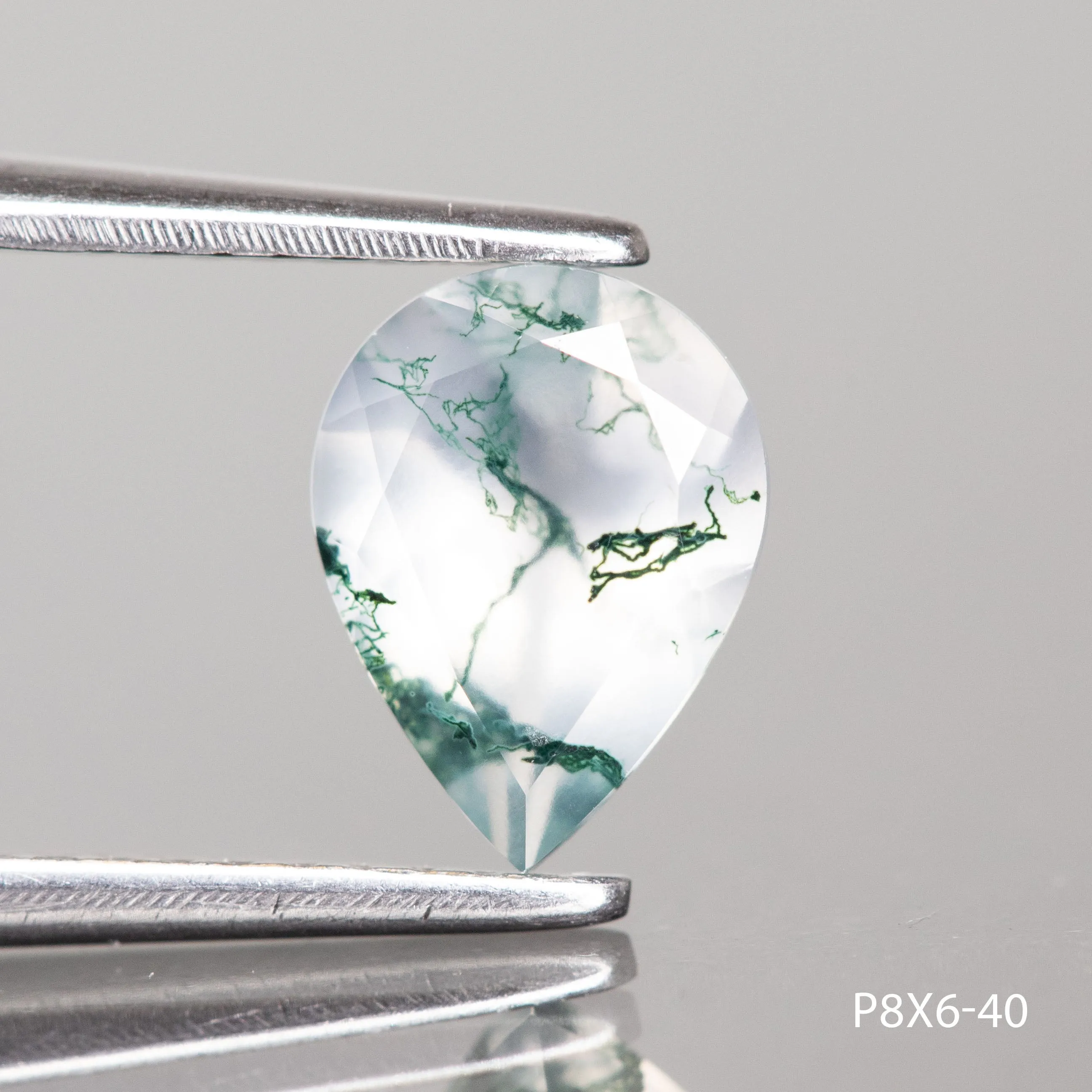 Moss agate | pear cut 8x6 mm - choose yours