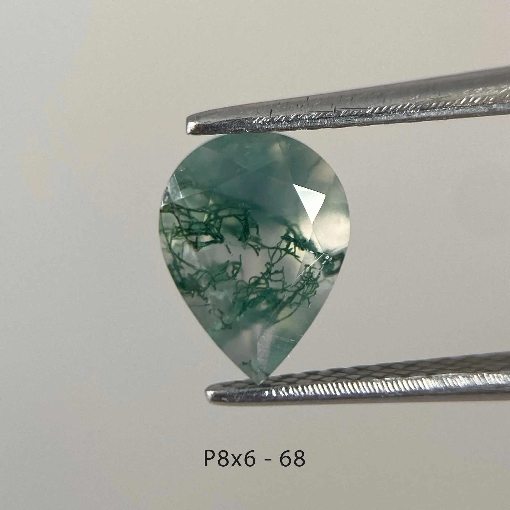 Moss agate | pear cut 8x6 mm - choose yours