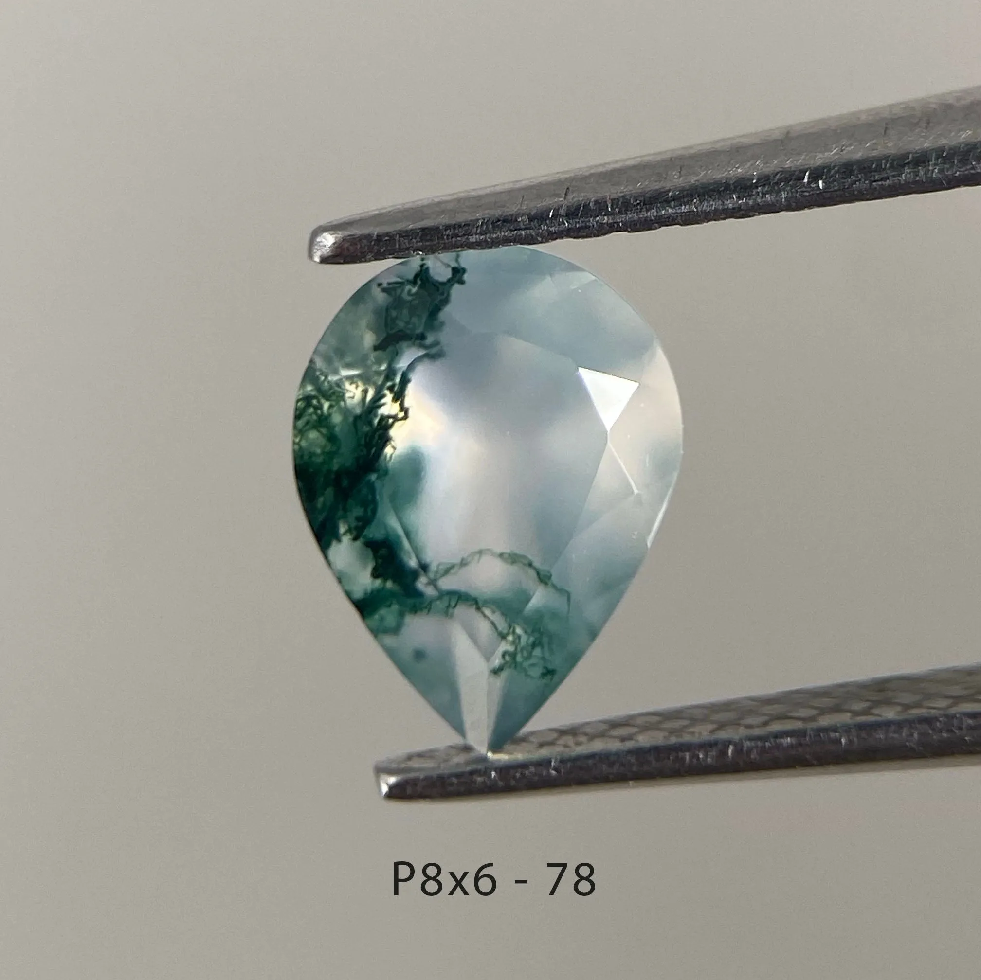 Moss agate | pear cut 8x6 mm - choose yours