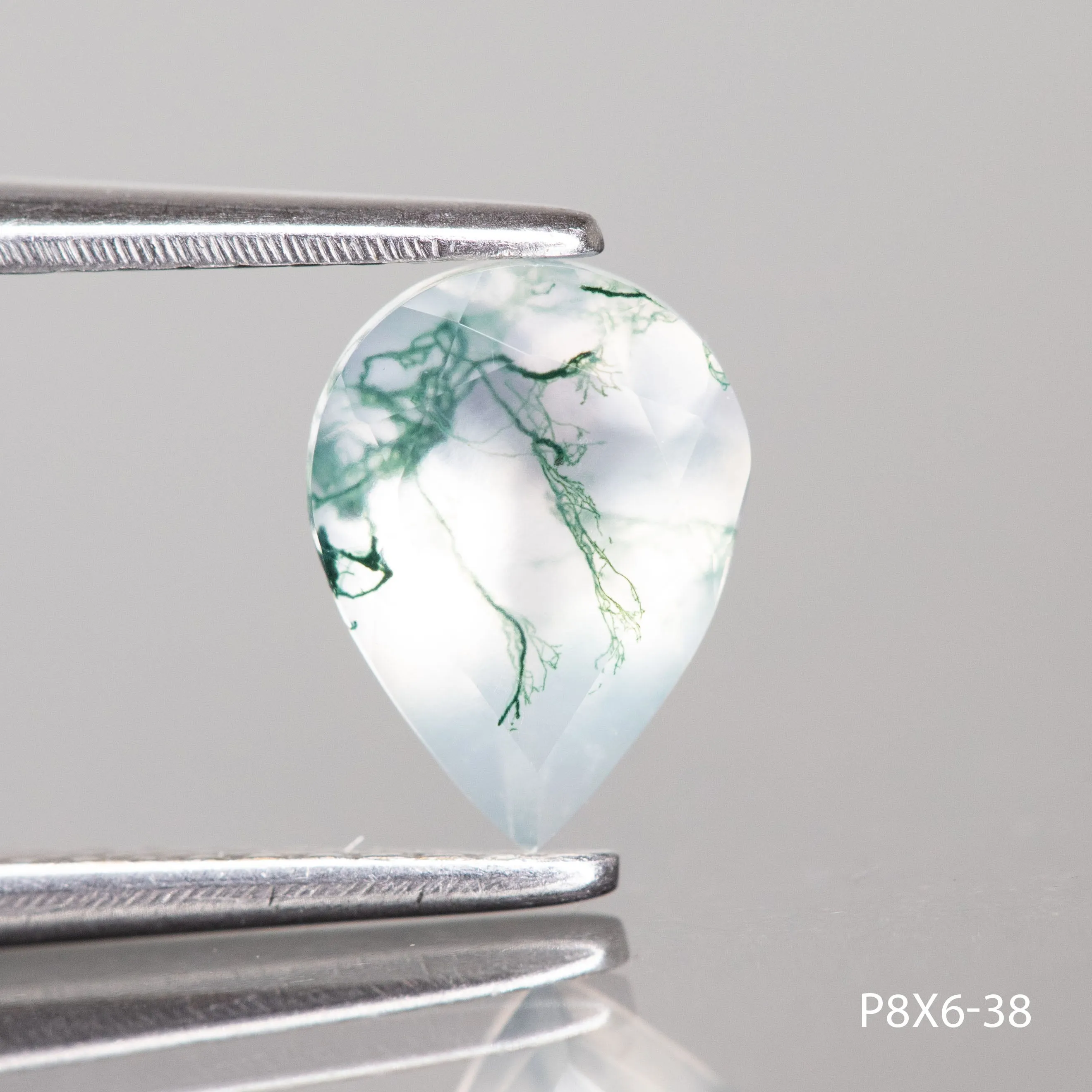 Moss agate | pear cut 8x6 mm - choose yours